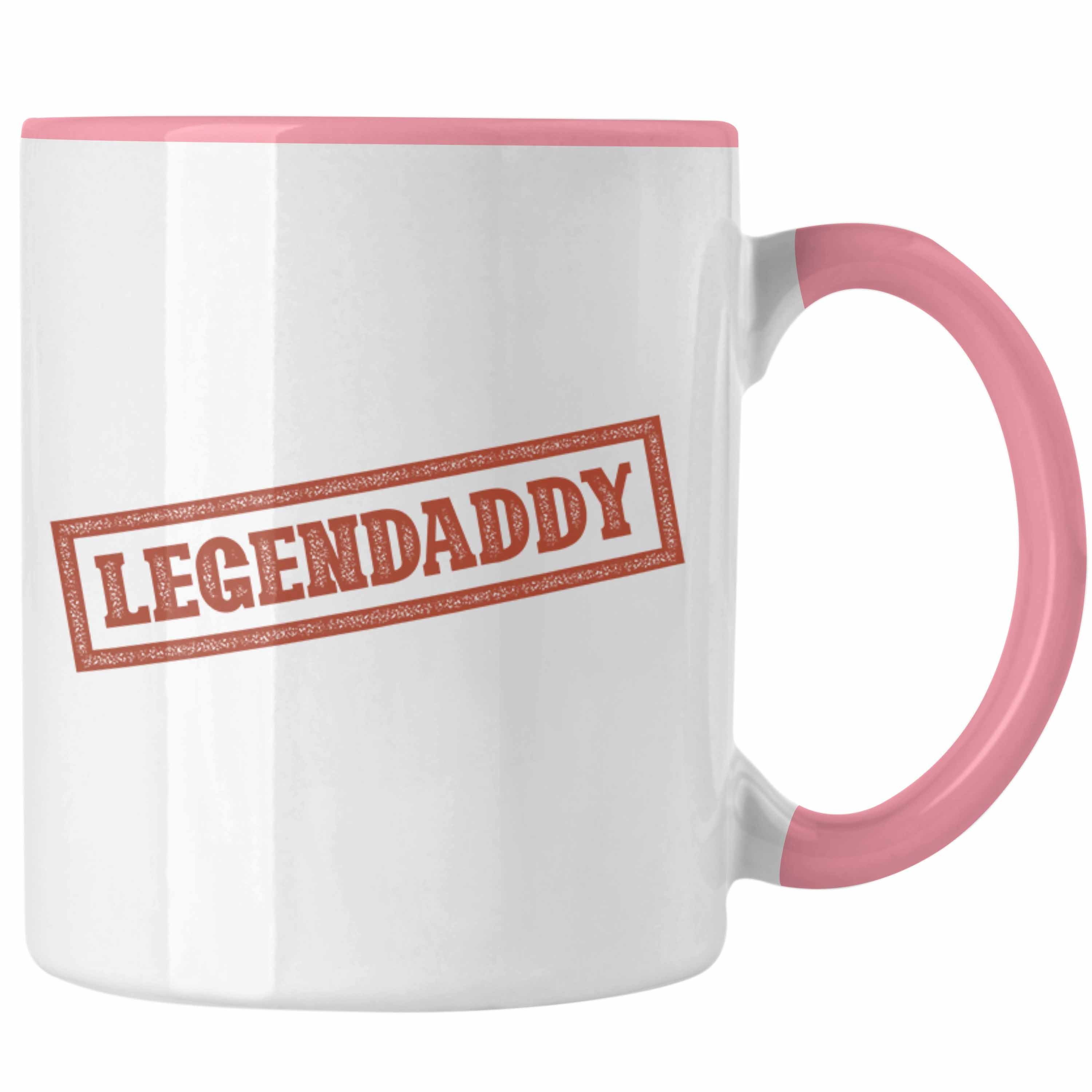 Trendation Tasse Papa Tasse Geschenk Legendaddy Geschenkidee Vatertag Lustig Rosa