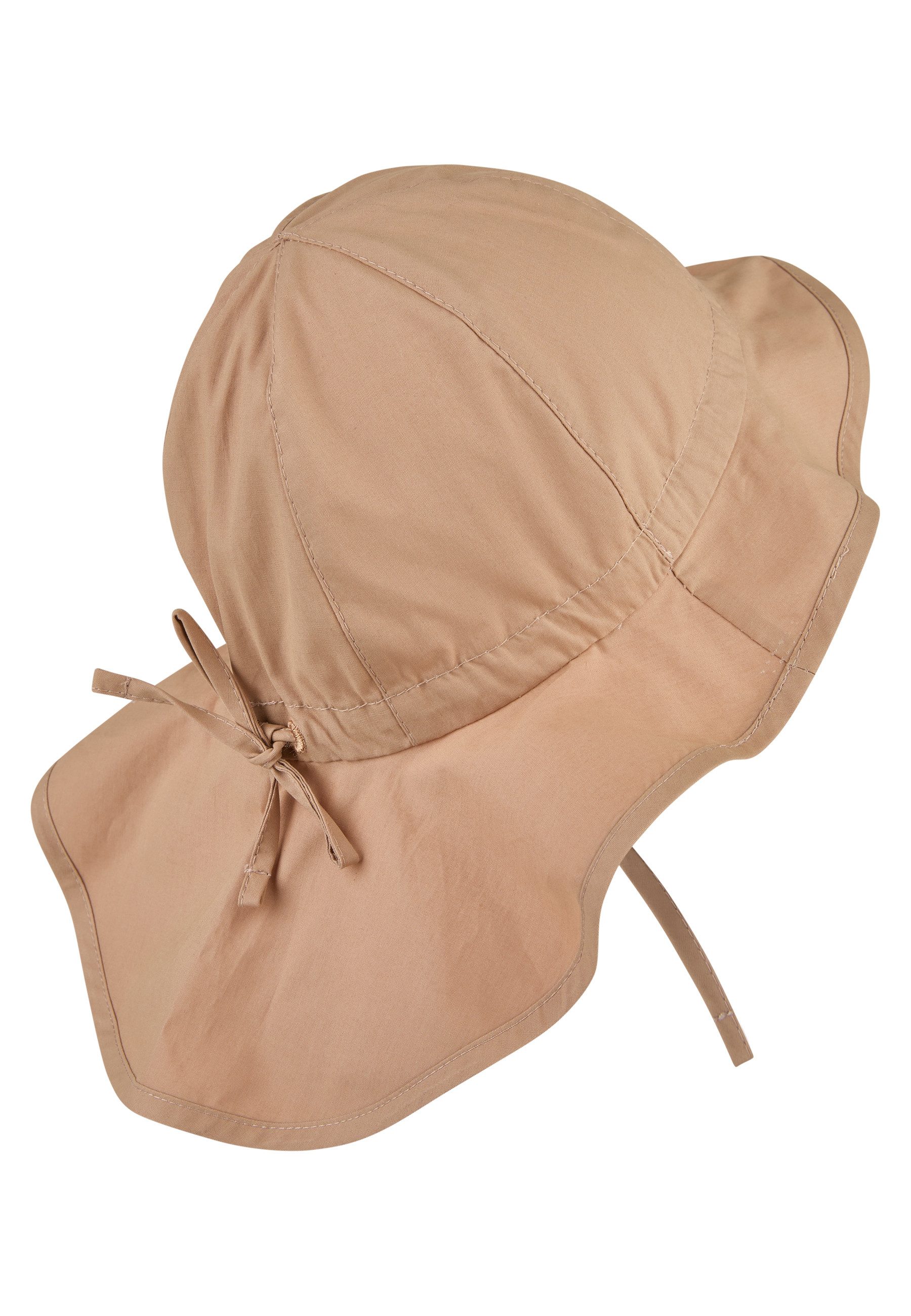 Sterntaler® Schirmmütze 50+ Sonnenhut uni (1-St) Mütze mit Nackenschutz und Größenregulierungsband