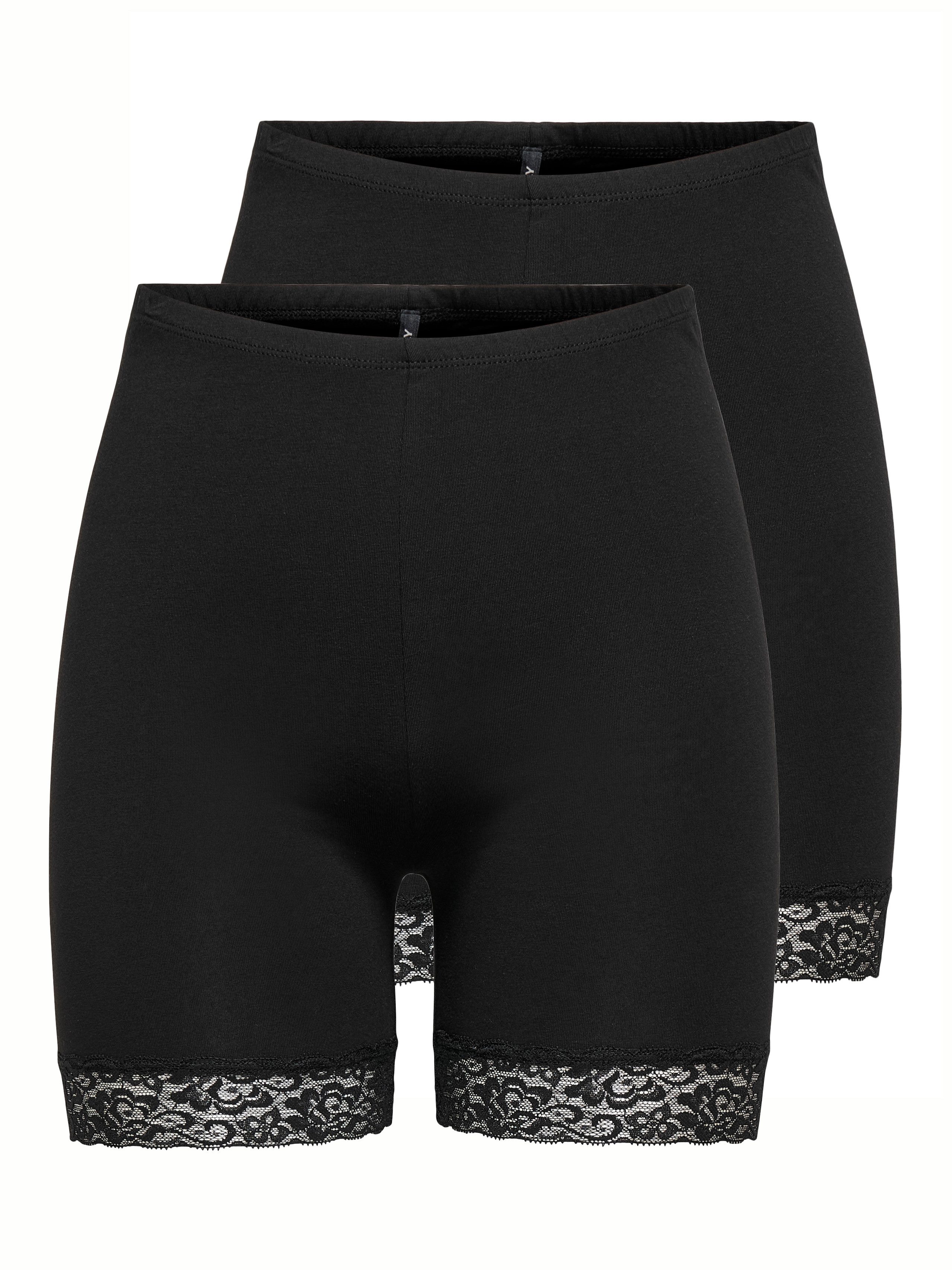 Radlerhose ONLLIVE – Radlerhosen mit Spitzensaum im praktischen Doppelpack