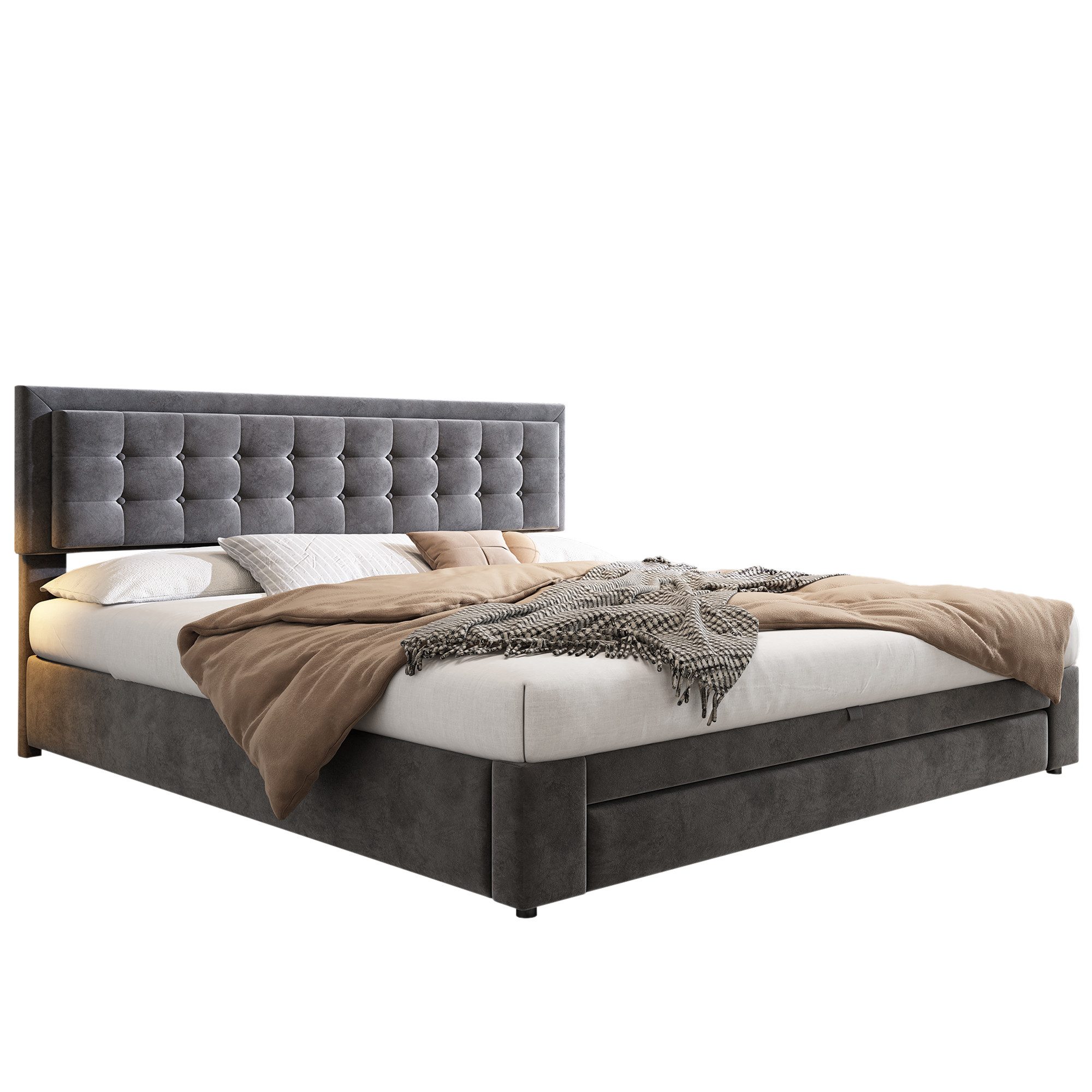 HAUSS SPOLE Polsterbett 180x200cm Hydraulisch Bett günstig online kaufen