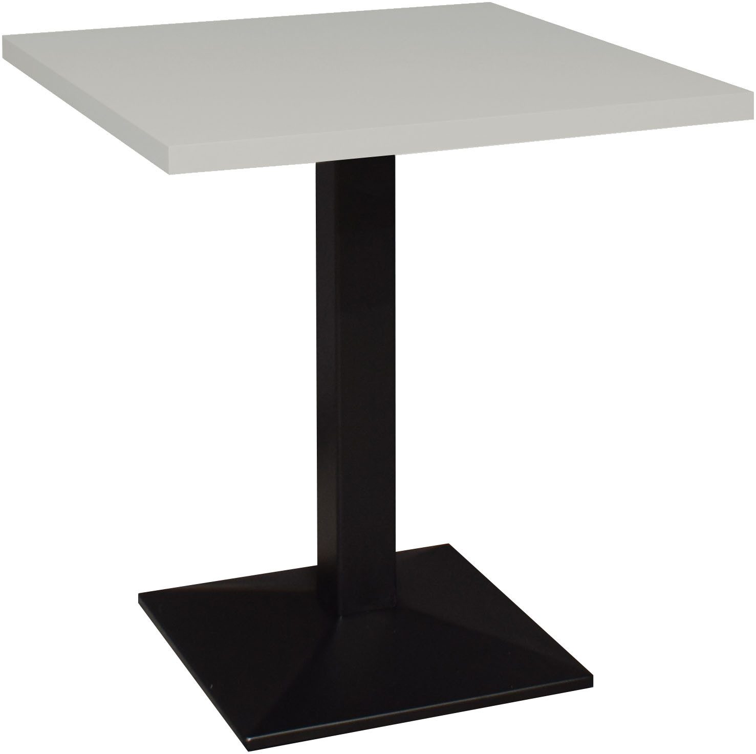 Mäusbacher Bistrotisch Big Bistro Metall, Quadrat-Säulengestell, eckige Platte BHT 70x75x70 cm