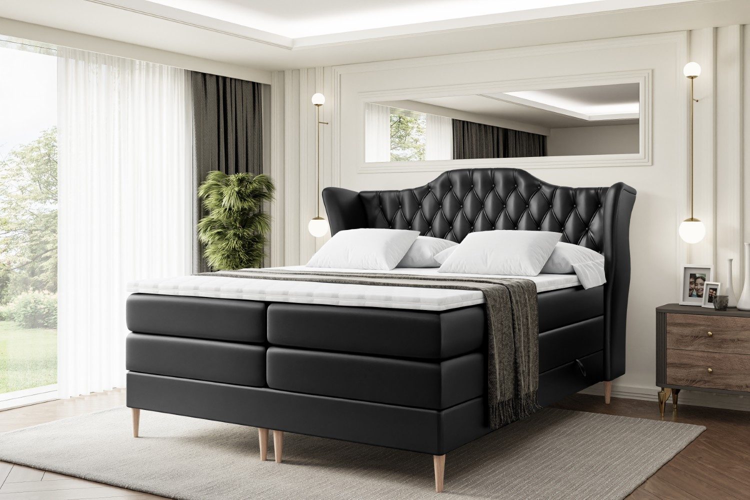 ALTDECOR Boxspringbett VILA-F KING (Multipocket-Matratze H4, günstig online kaufen