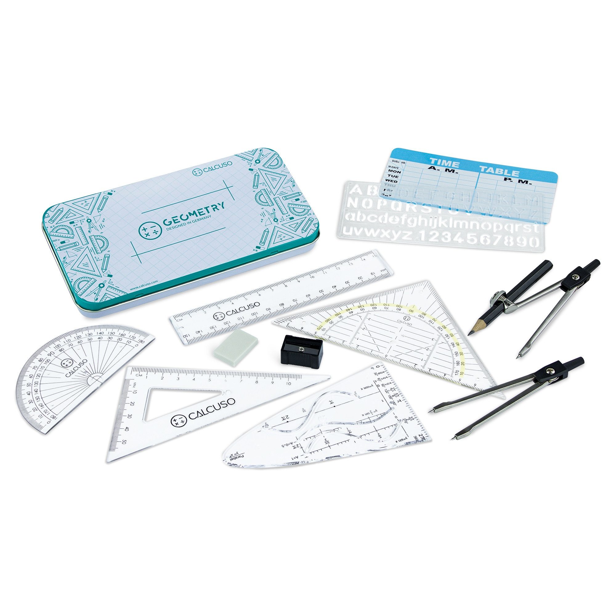CASIO Taschenrechner fx-85DE CW - Premium Set inkl. Schutztasche Dunkelgrau & Fachbuch uvm.