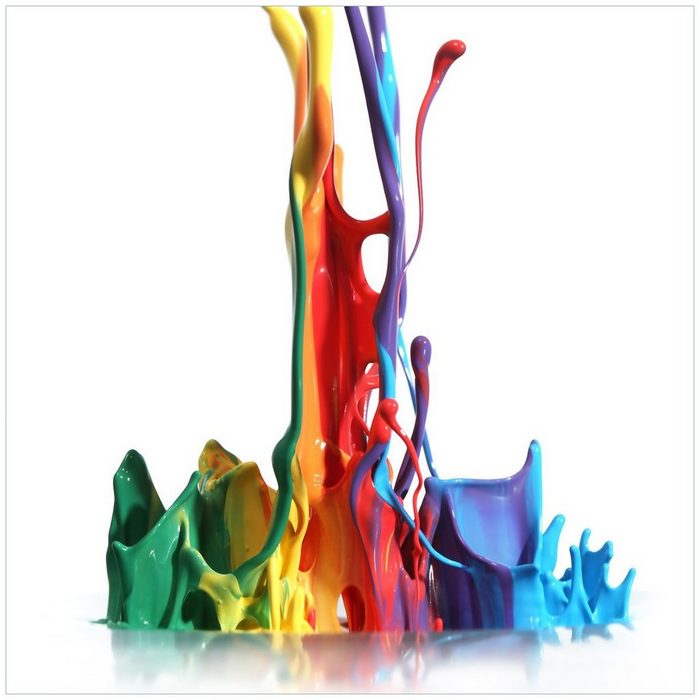 Wallario Möbelfolie Farbklecks von links - Bunte Farben auf Abwegen