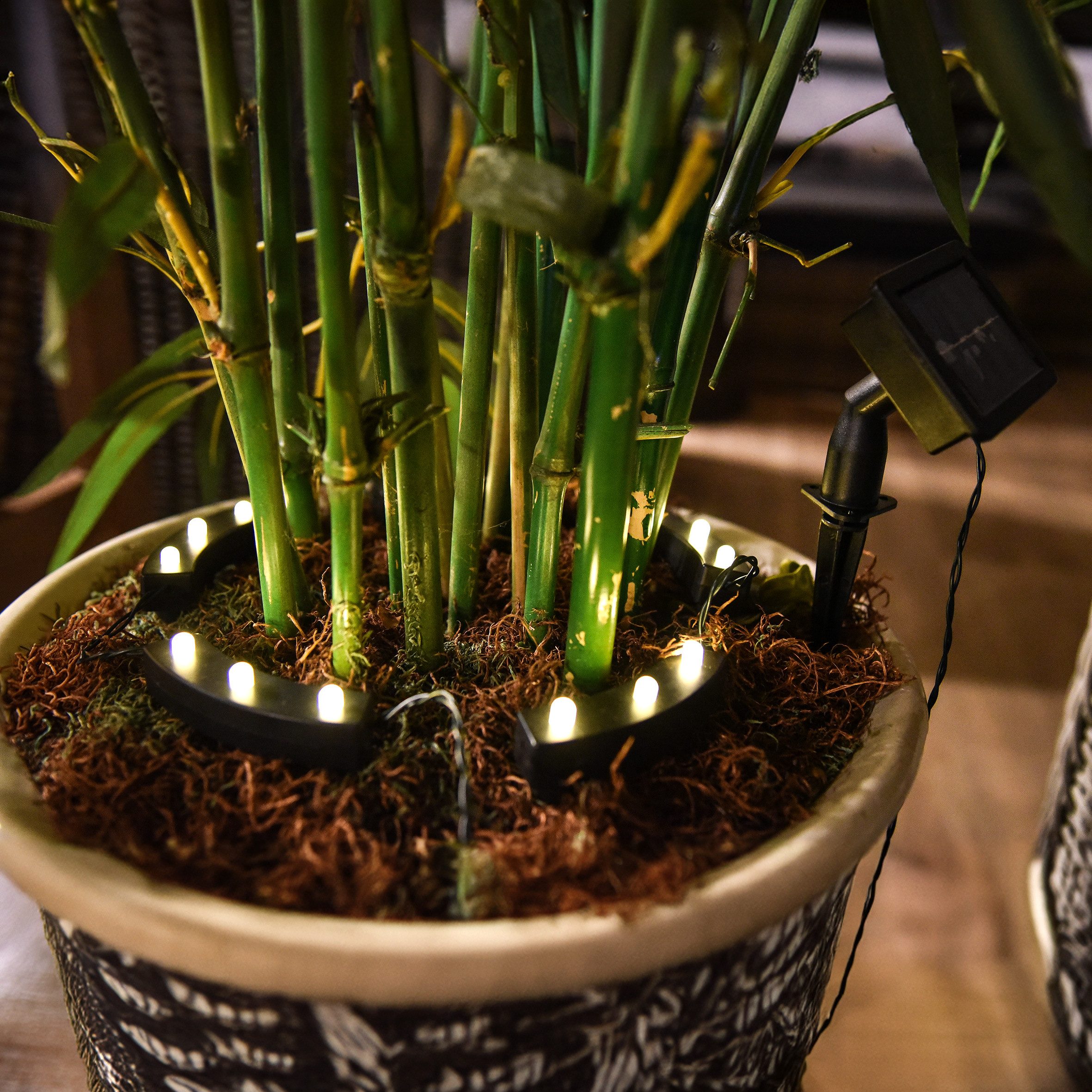 Spetebo LED Solarleuchte 5er Set Blumentopf Beleuchtung, Solar, LED fest in günstig online kaufen