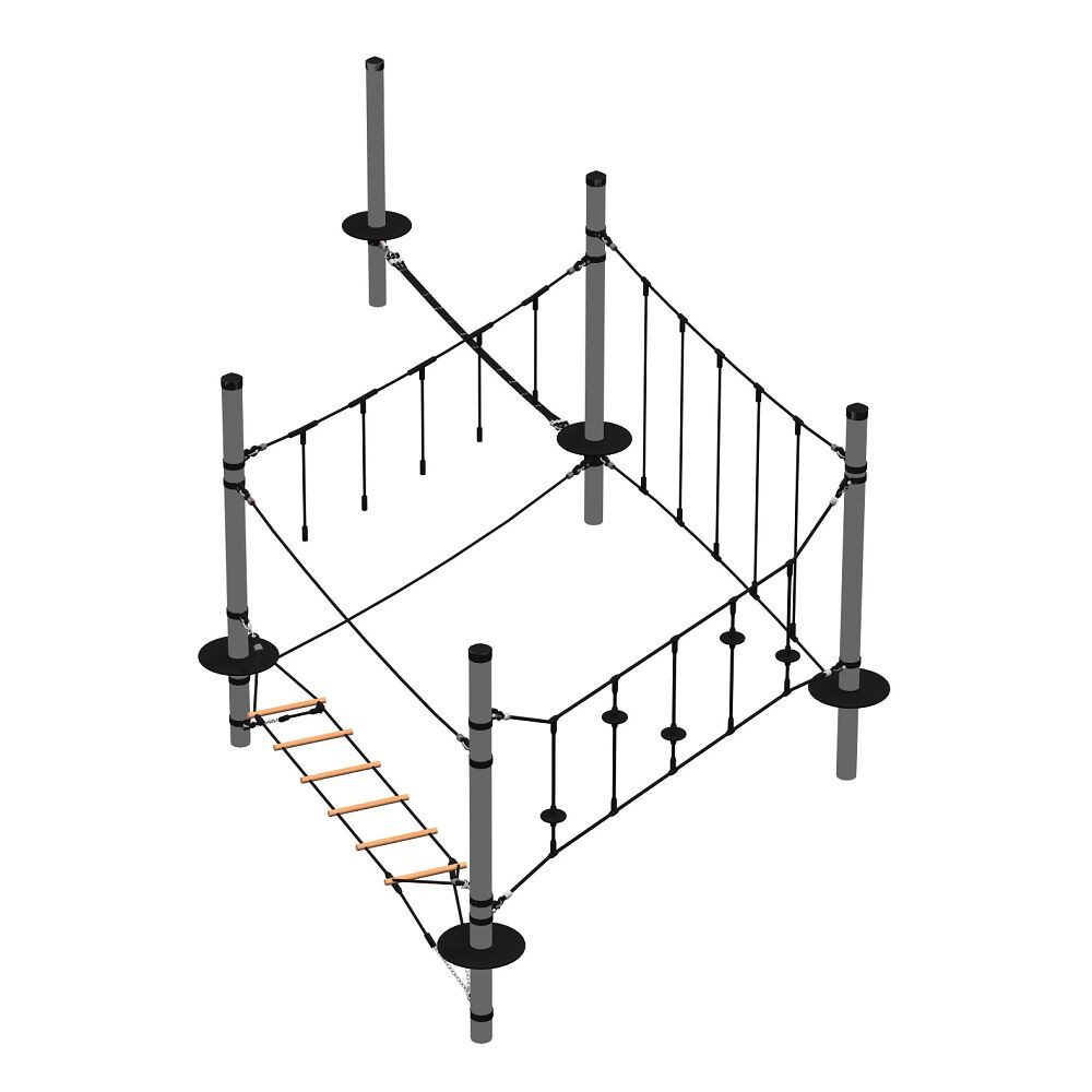 Huck Seiltechnik Balancetrainer Vario-Kletterpark-Set Slackline, Zum Balancieren und Klettern