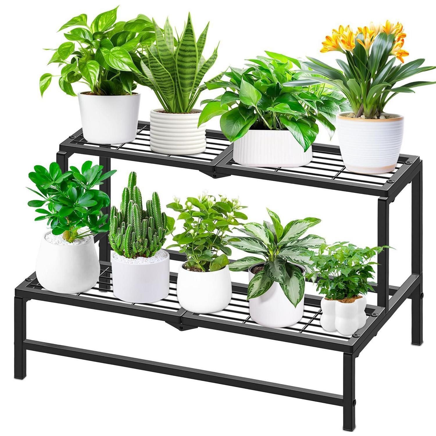 LuxusKollektion Blumenständer 2-stufiger Pflanzenständer Metall (1 St)