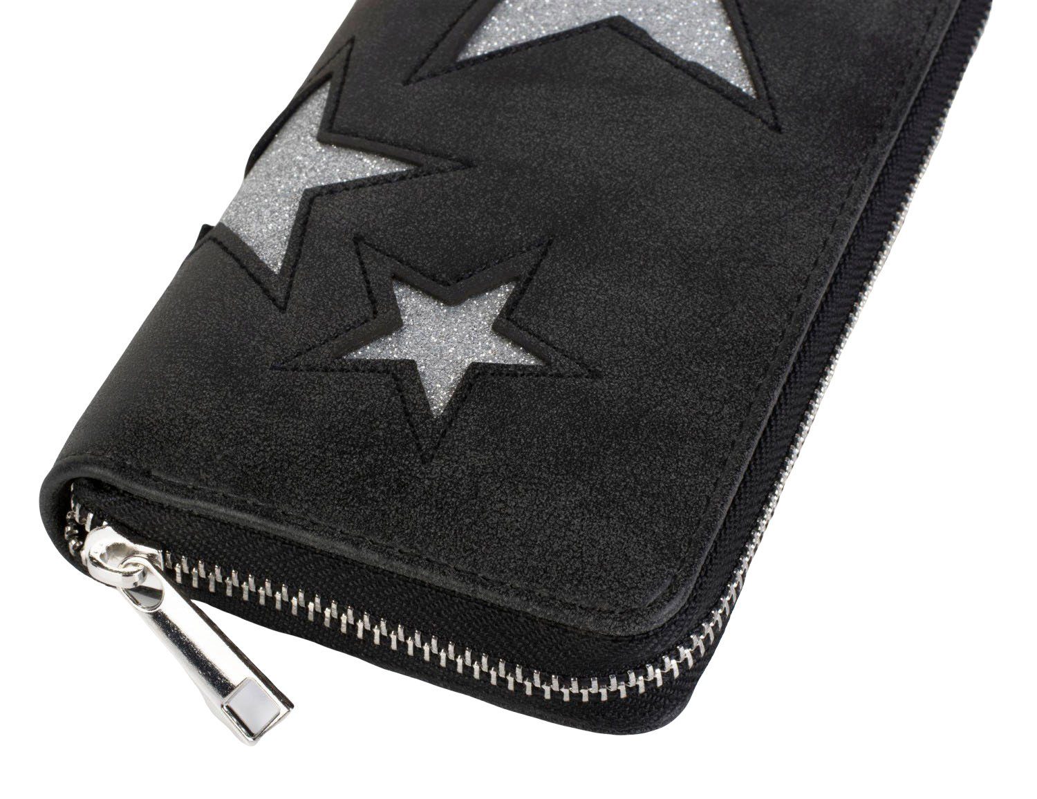 styleBREAKER Geldbörse Geldbörse mit glitzerndem Stern Cutout (1-tlg) günstig online kaufen