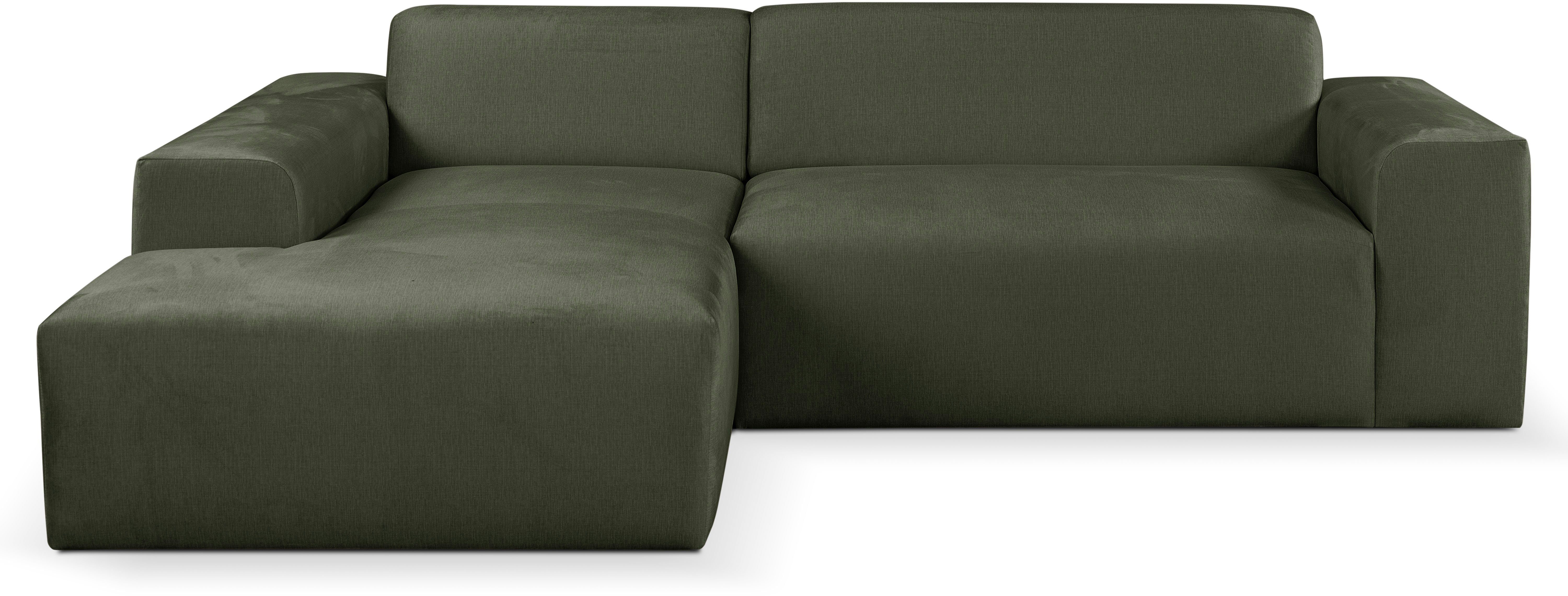 Curvy mit in Cord urbaner Ecksofa Trend Ecksofa Zeus, WERK2 weichem Optik