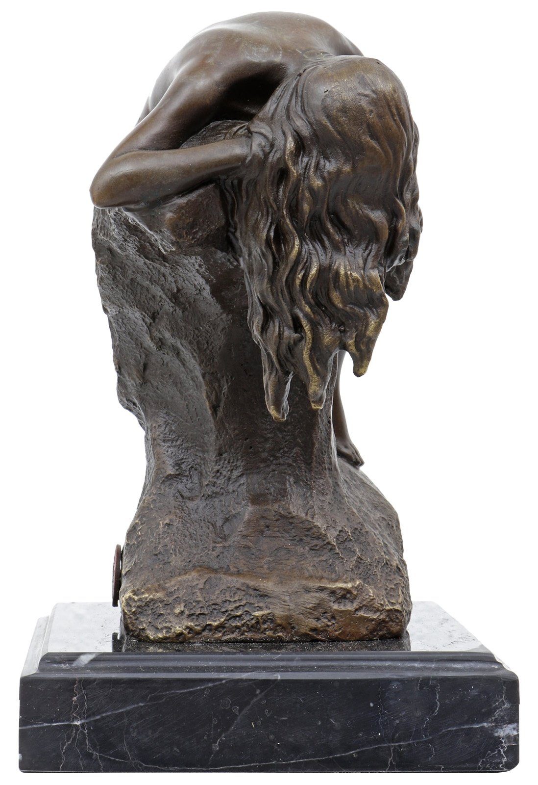 Aubaho Skulptur Bronzeskulptur Frau 17c Erotik Bronze im Antik-Stil Figur Statue Kunst