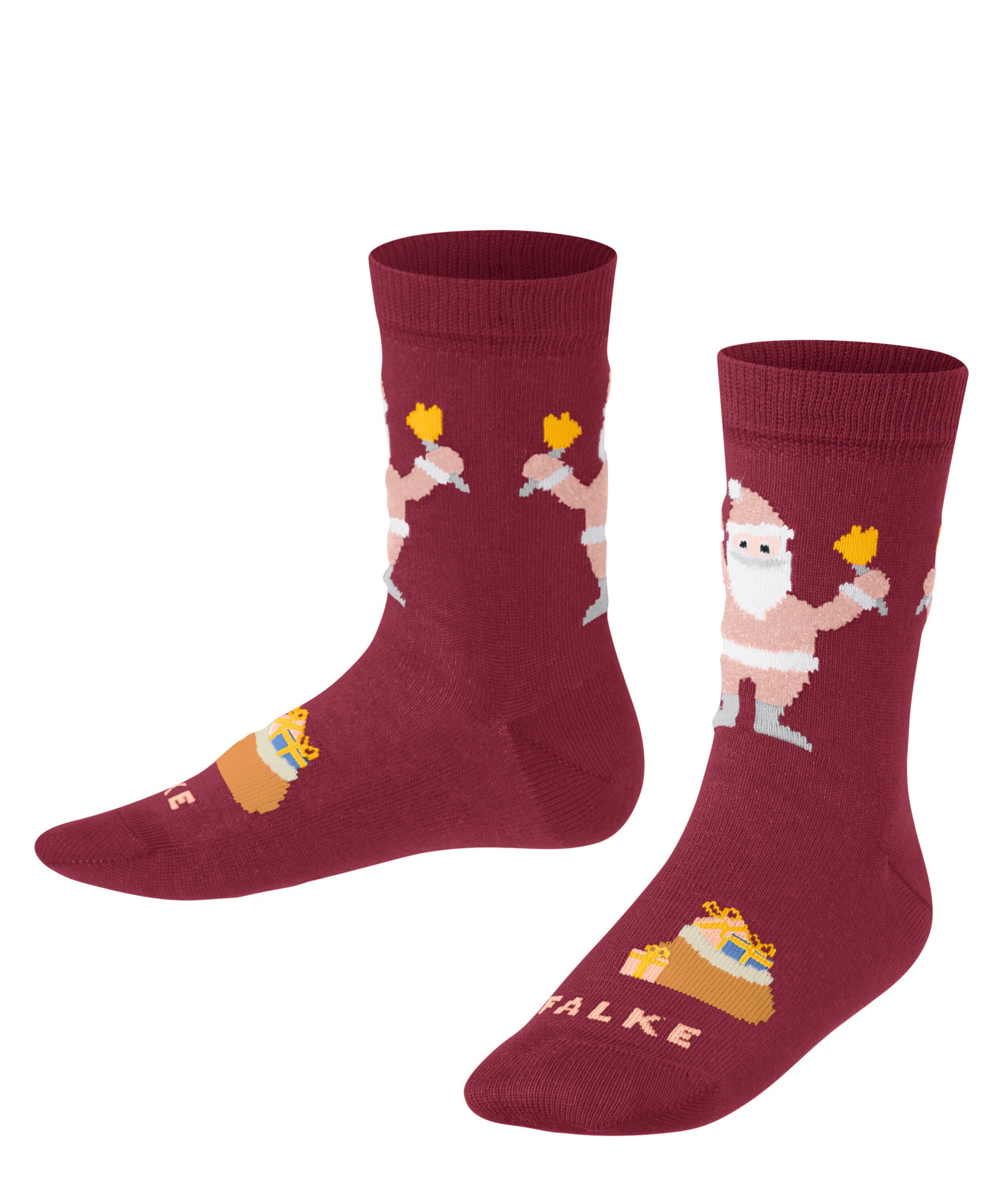 FALKE Socken Happy Santa (1-Paar) ruby (8830)