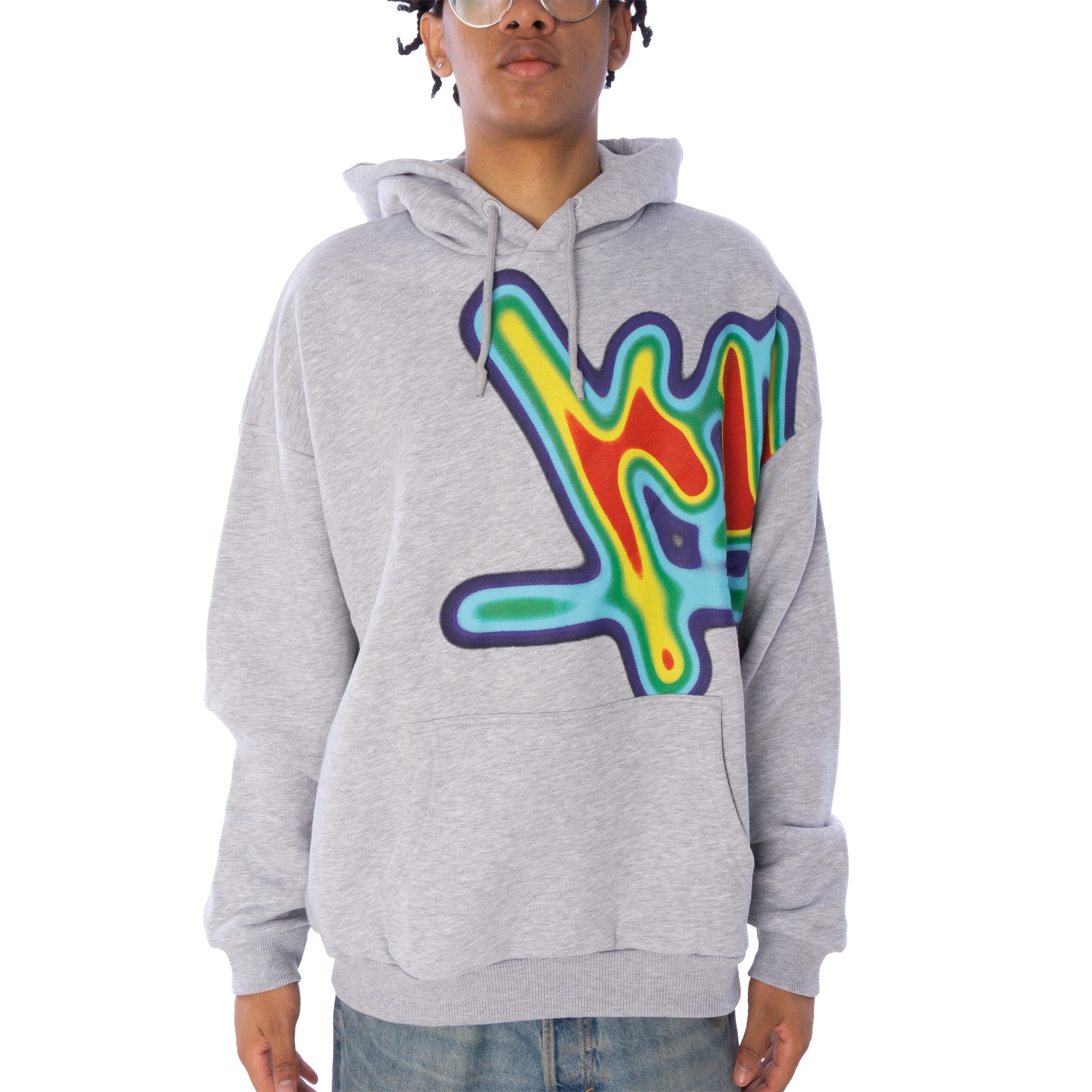 K1X Hoodie Hoodie K1X Wrap Around Tag, G XXL, F grey (1-tlg)