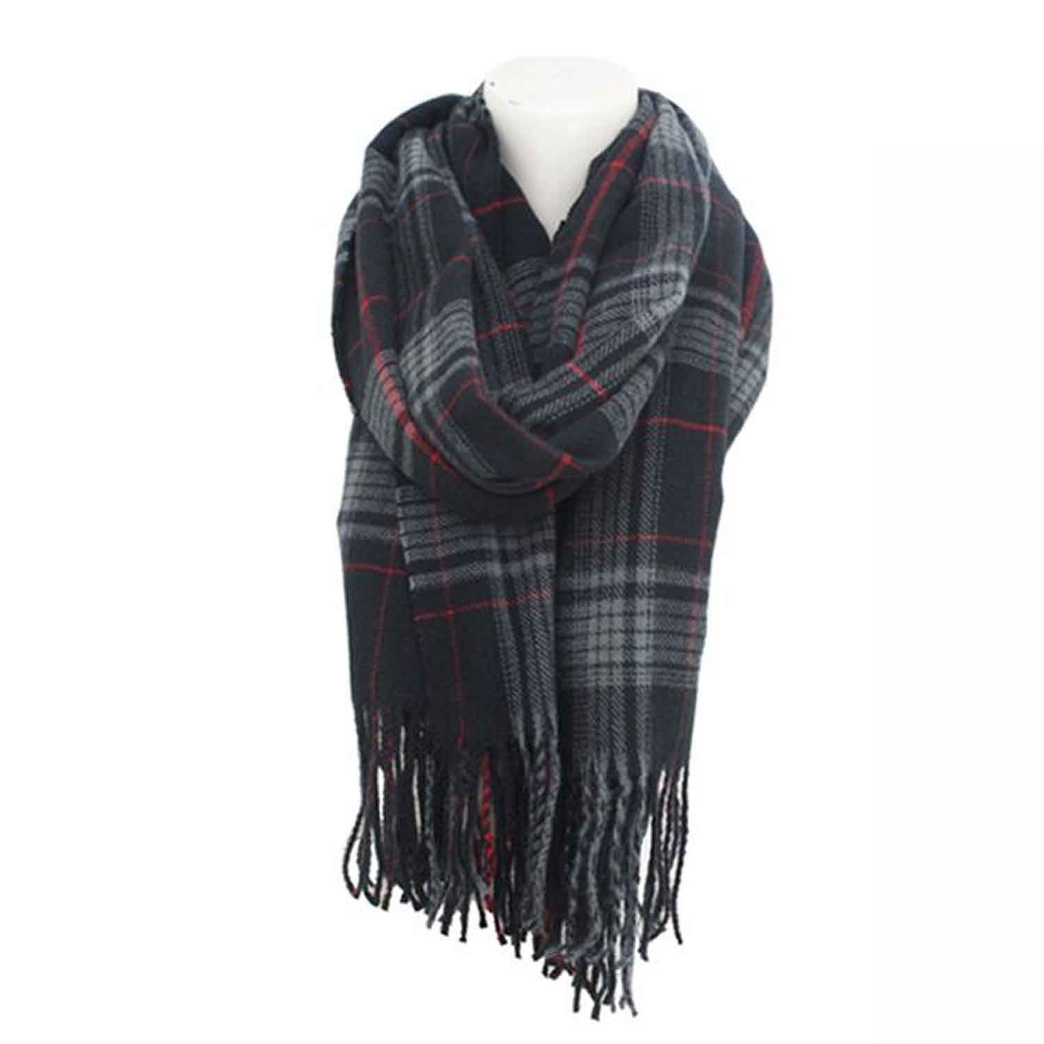 Antonio Strickschal Antonio Winter Schal Kariert günstig online kaufen