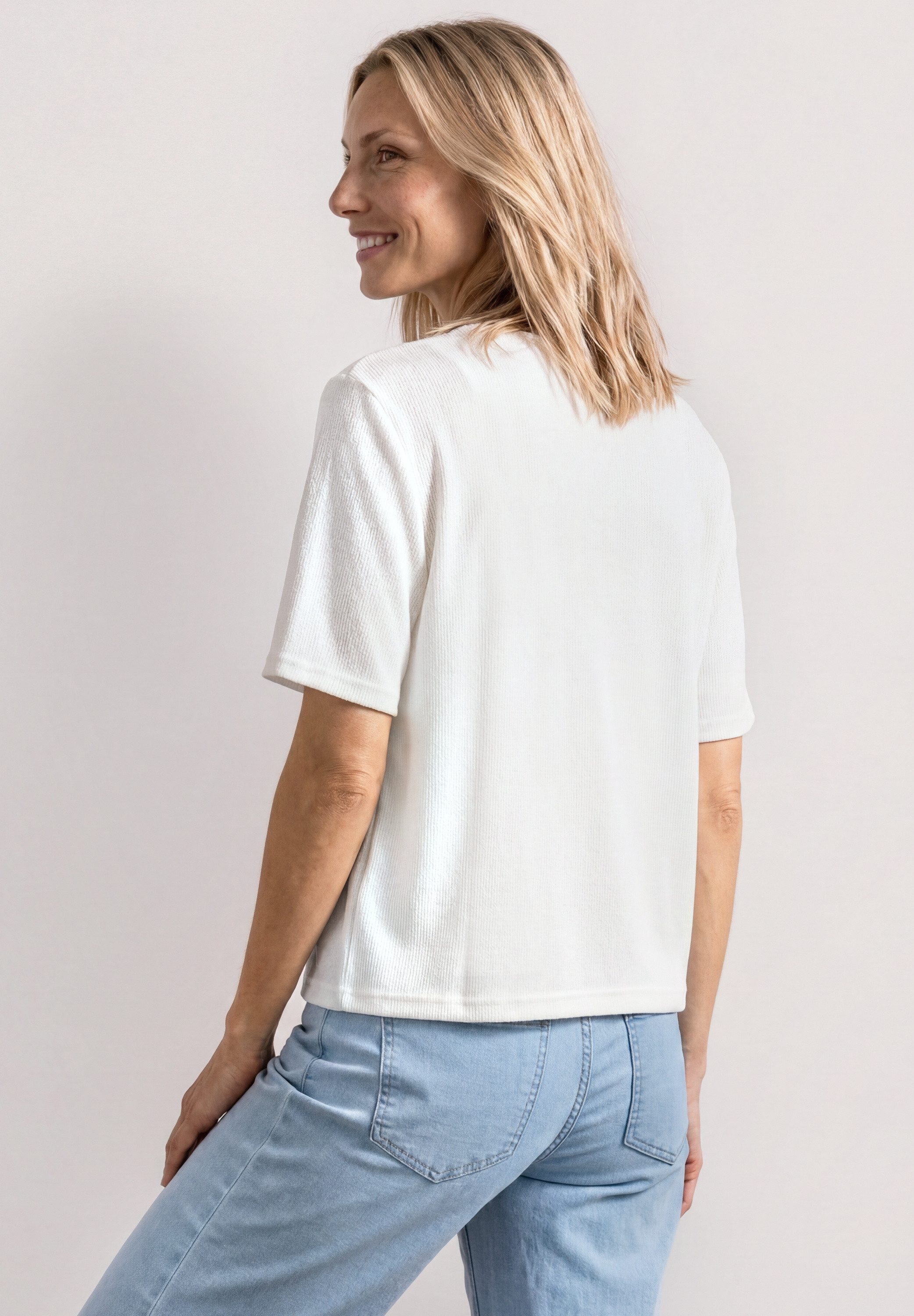 STREET ONE Strickjacke Viskosemix mit Stretchanteil