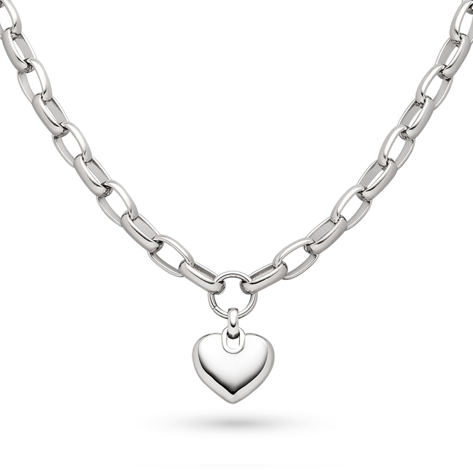 s.Oliver Kette mit Anhänger Chunky Heart Edelstahl