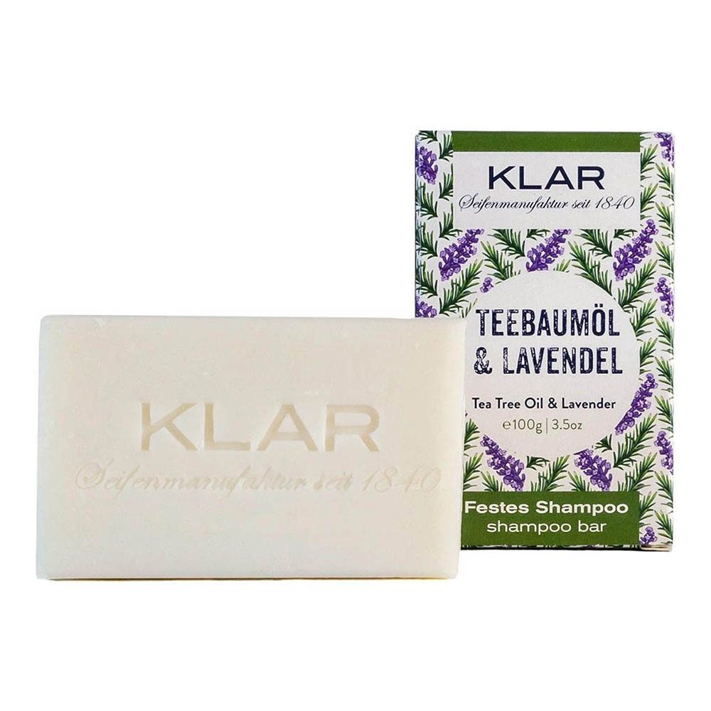 Klar Seife Festes Haarshampoo Festes Shampoo - Teebaumöl & Lavendel 100g