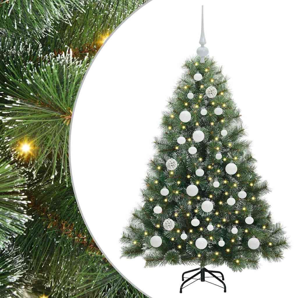 vidaXL LED Baum Künstlicher Weihnachtsbaum mit 150 LEDs Grün 120 cm PE und PVC
