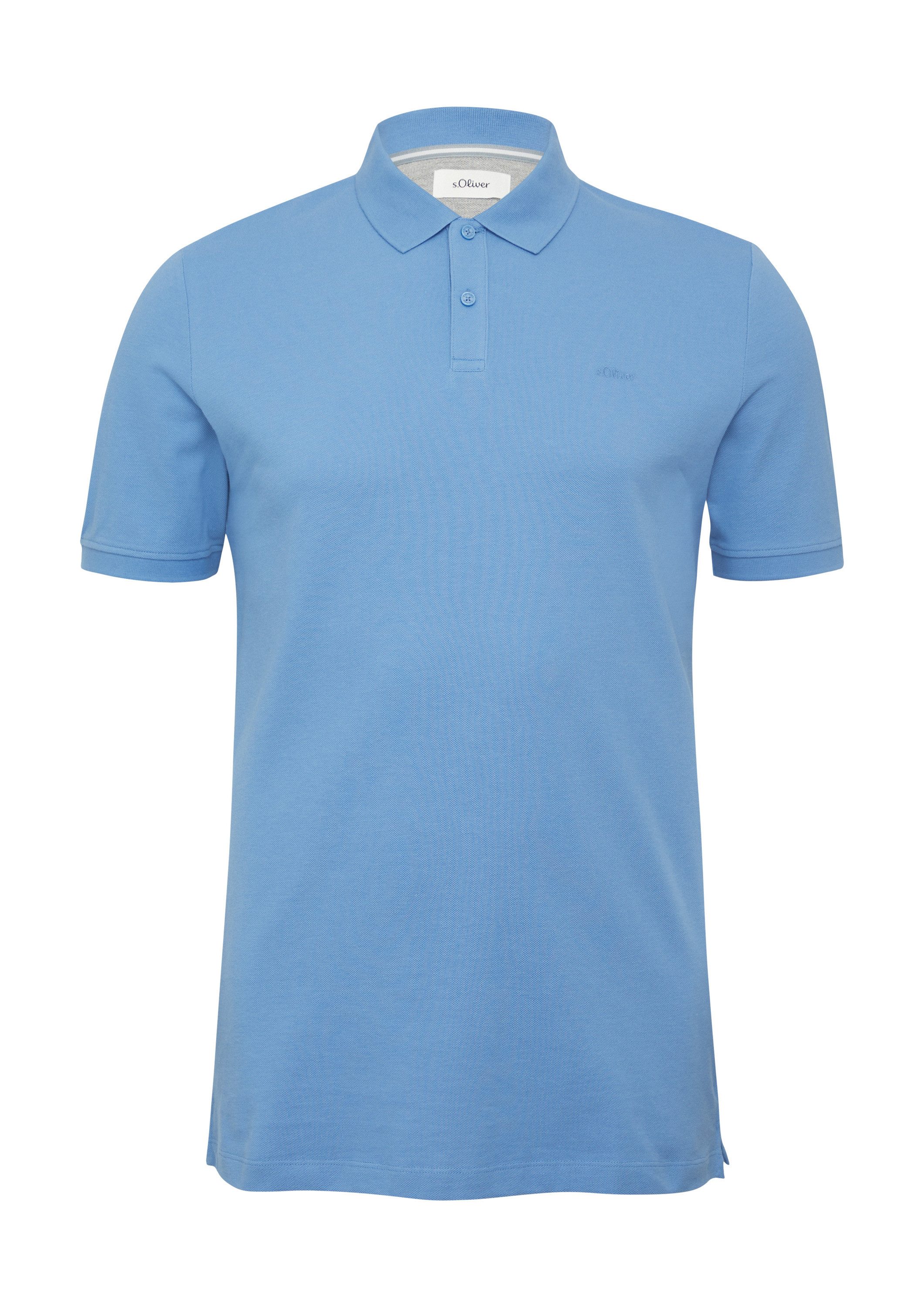 s.Oliver Kurzarmshirt Polo-Shirt Poloshirt mit Logo-Stickerei günstig online kaufen