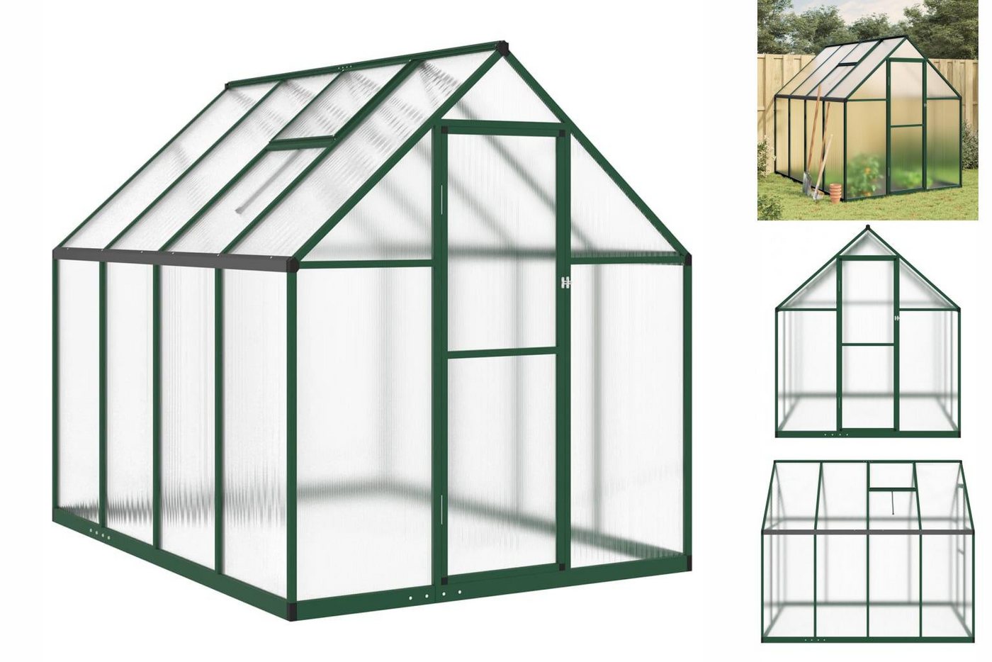 vidaXL Gewächshaus Gewächshaus mit Fundamentrahmen Grün 224x169x195 cm Aluminimum grün | Rabatt: 24% vidaXL Gewächshaus Gewächshaus mit Fundamentrahmen Grün 224x169x195 cm Aluminimum grün | Rabatt: 24%
