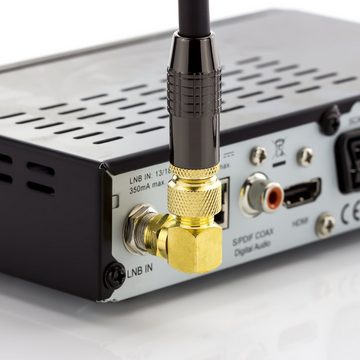 deleyCON deleyCON 8x Sat-Winkel-Adapter 90° Grad für Koaxialkabel 7mm SAT-Kabel