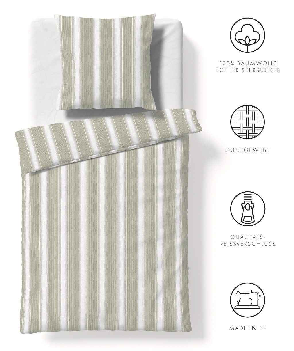 fleuresse Bettwäsche Rio, Seersucker, Seersucker 100% günstig online kaufen