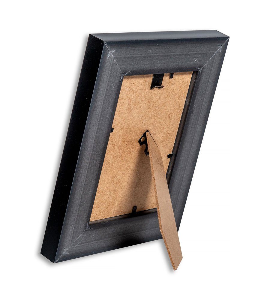 IDEAL TREND Bilderrahmen Schwarz 40x60 Cm – Kunststoffrahmen Mit Acrylglas, Für Wand & Tisch, UV-beständig