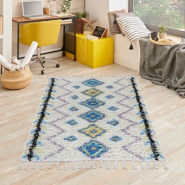 Kinderteppich Teppich, Scandi, 100x160 cm, handgeknüpfte Schurwolle, Scandicliving, rechteckig