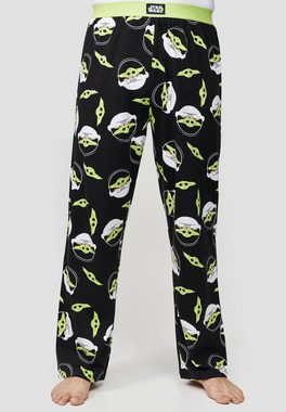 Recovered Loungepants Loungepant Pyjama Bottoms - Star Wars Baby Yoda allover print - black