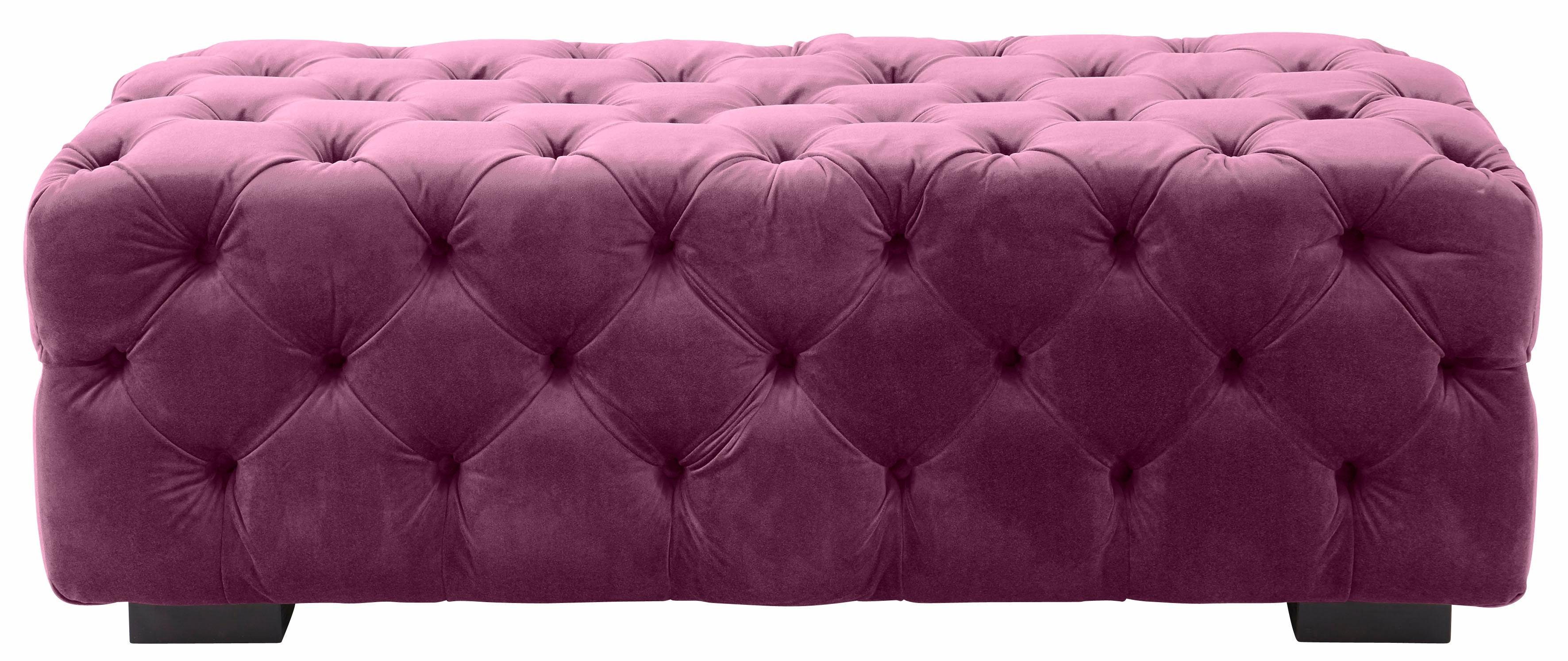 Home affaire Polsterhocker Kalina, mit klassischer Chesterfield-Knopfheftung