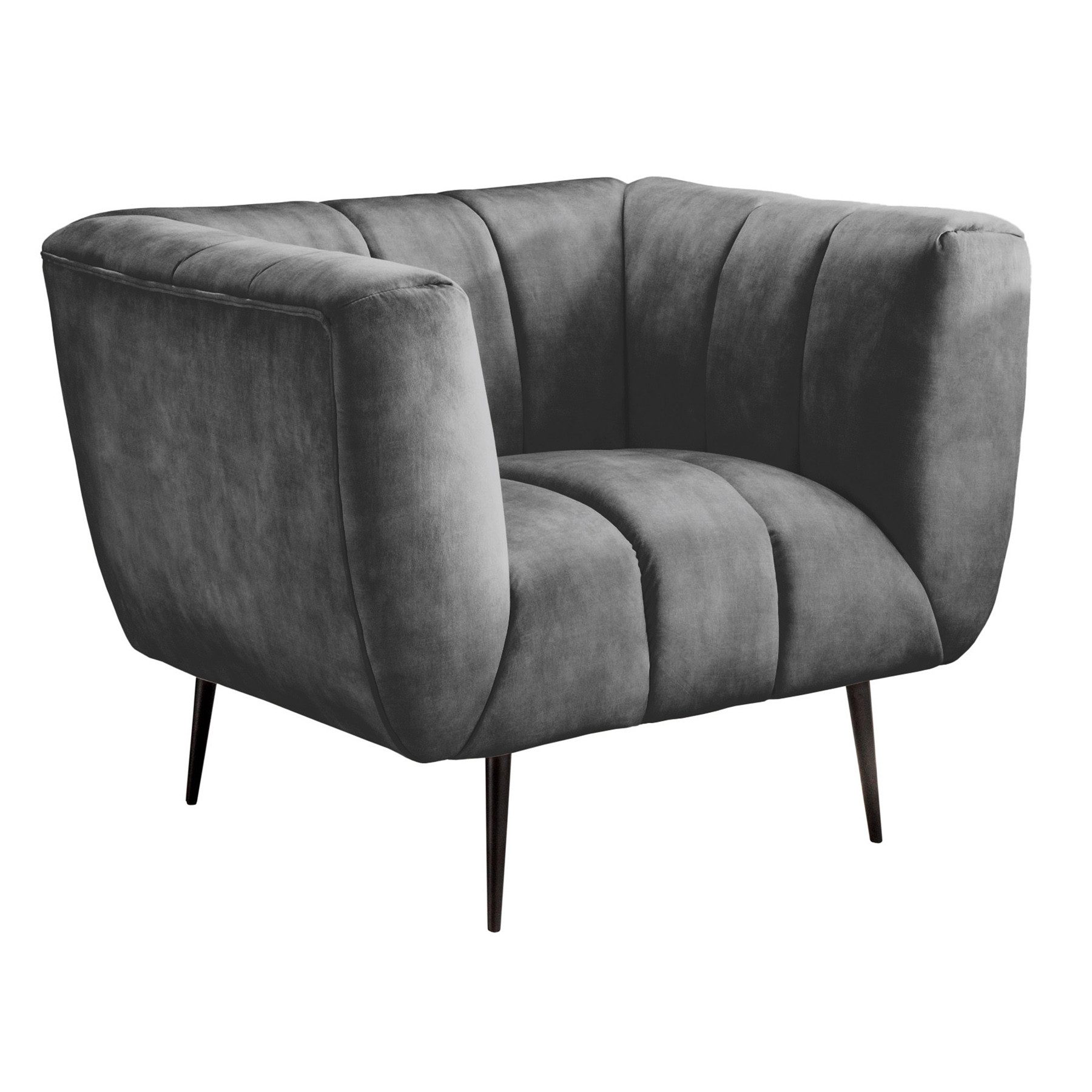 riess-ambiente Sessel NOBLESSE 105cm grau / schwarz (Einzelartikel, 1-St), günstig online kaufen