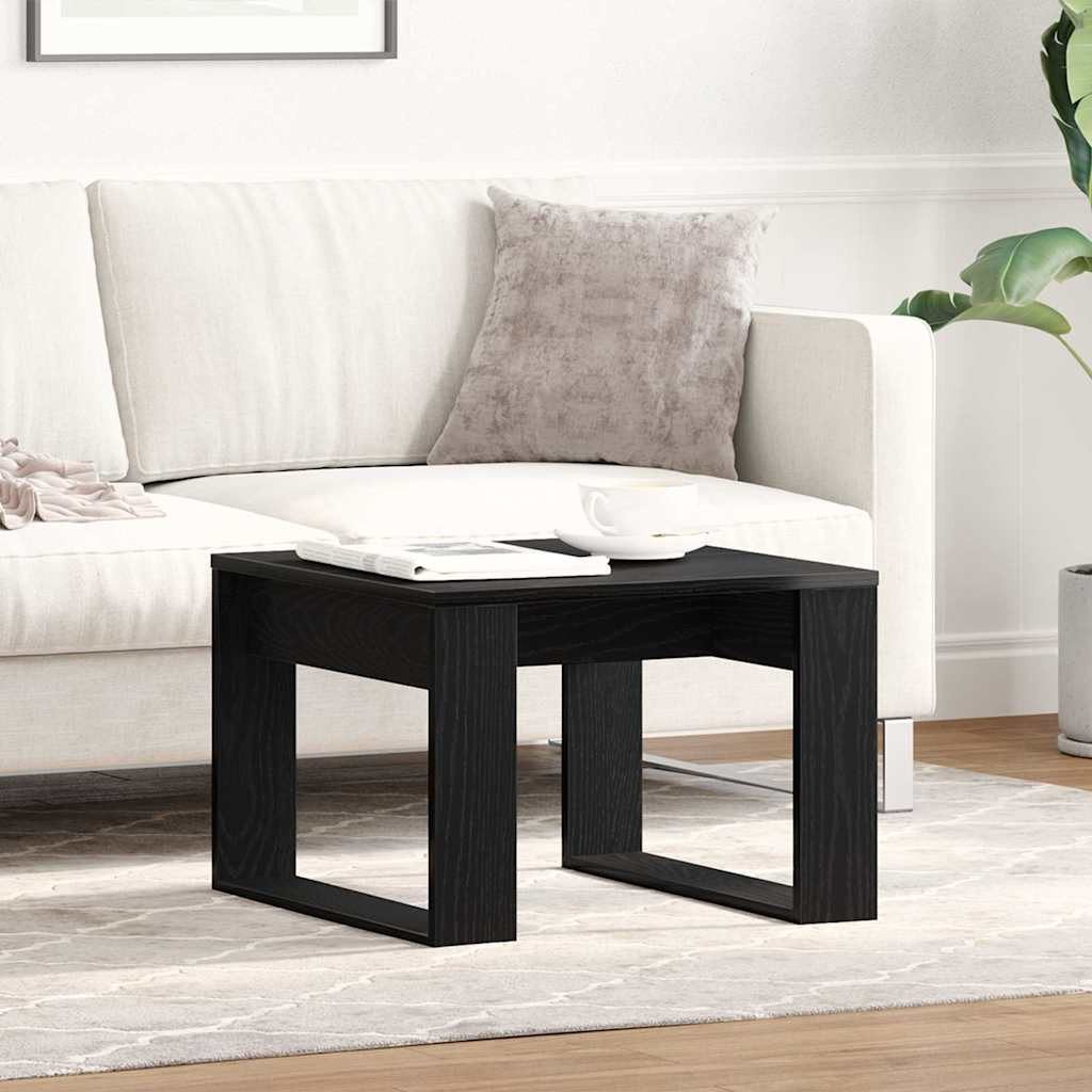 vidaXL Couchtisch Couchtisch Schwarz Eichen-Optik 50 x 50 x 35 cm Holzwerkstoff (1-St)