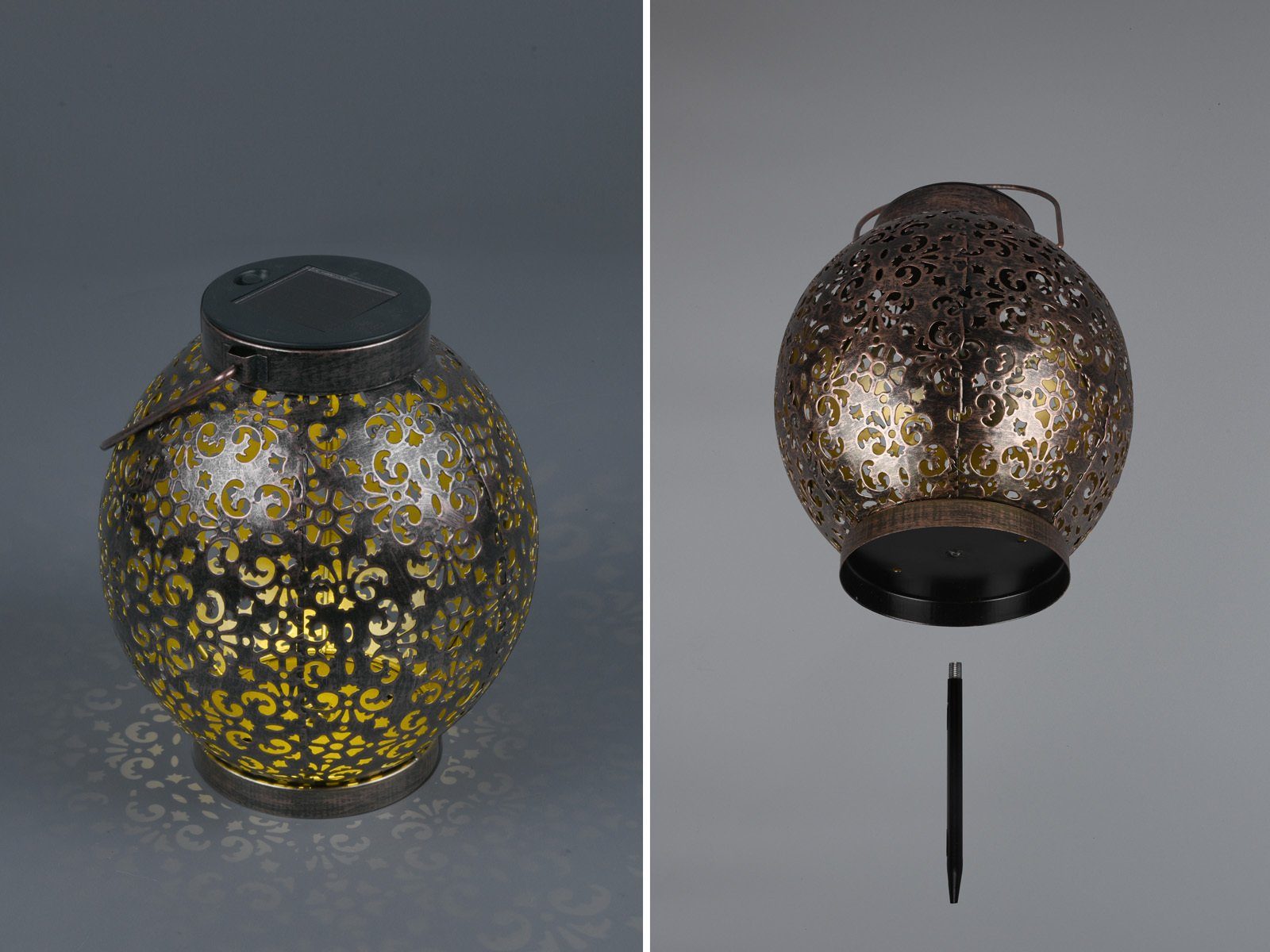 meineWunschleuchte Außen-Tischleuchte, 2er SET Solar LED Lampen kleine