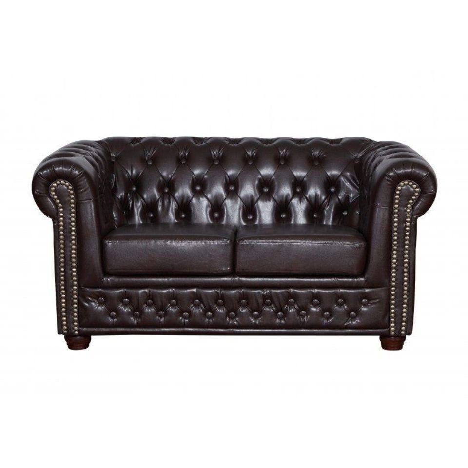 in Luxus Neu, Sofa Europe Garnitur Made JVmoebel Polstermöbel Ledersofa Braune Chesterfield