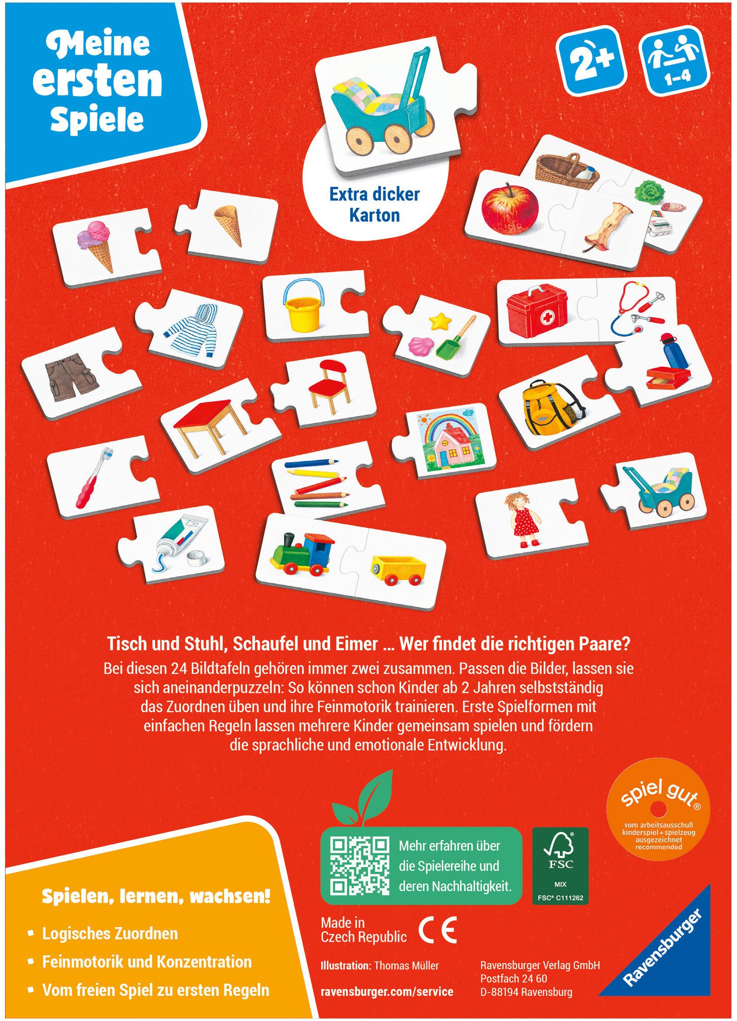 Ravensburger Spiel Was passt zusammen?, Kinderspiel, Made in Europe