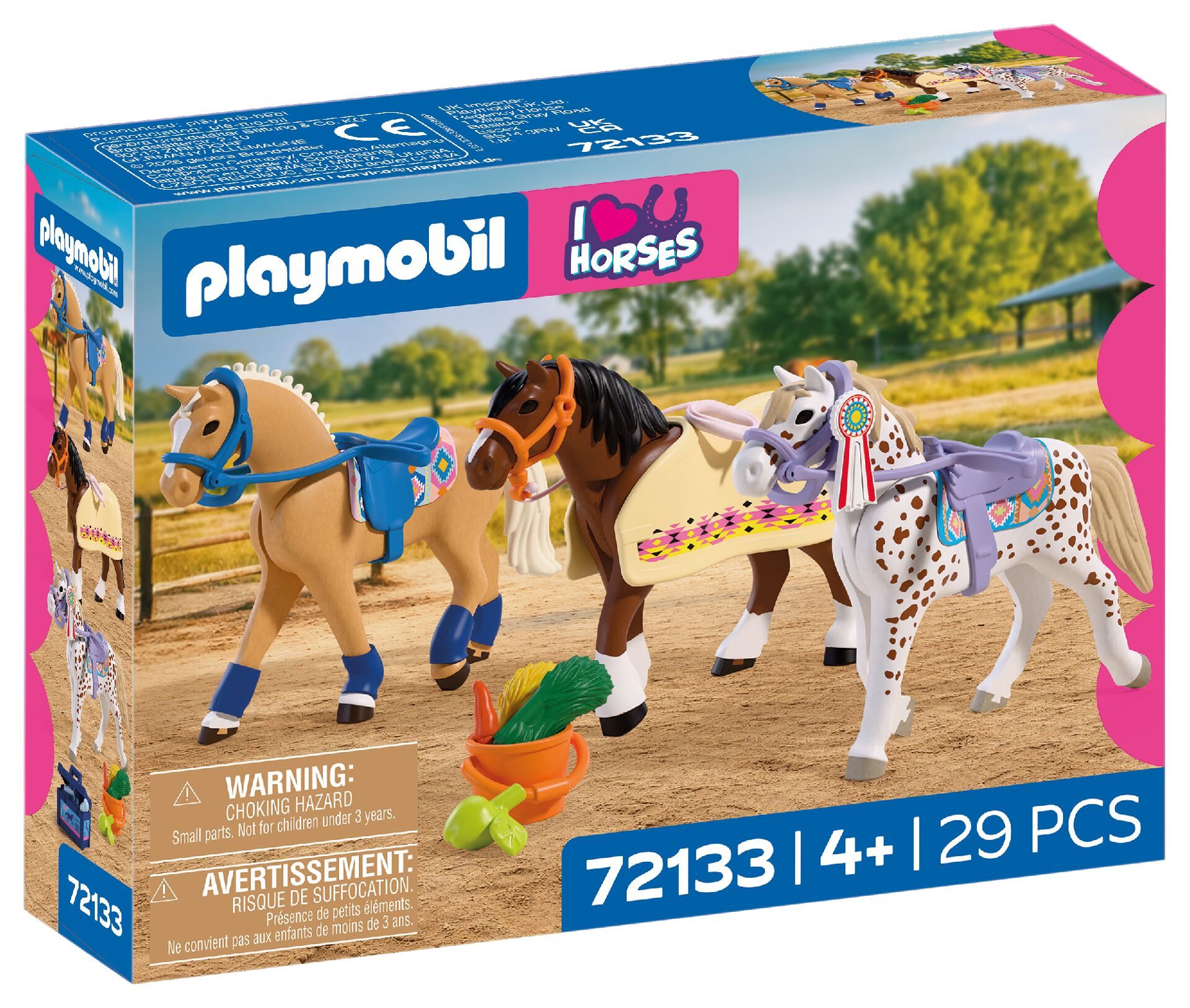 Playmobil® Drei Sammelpferde (72133), I Love Horses Konstruktions-Spielset, (29 St), Made in Europe