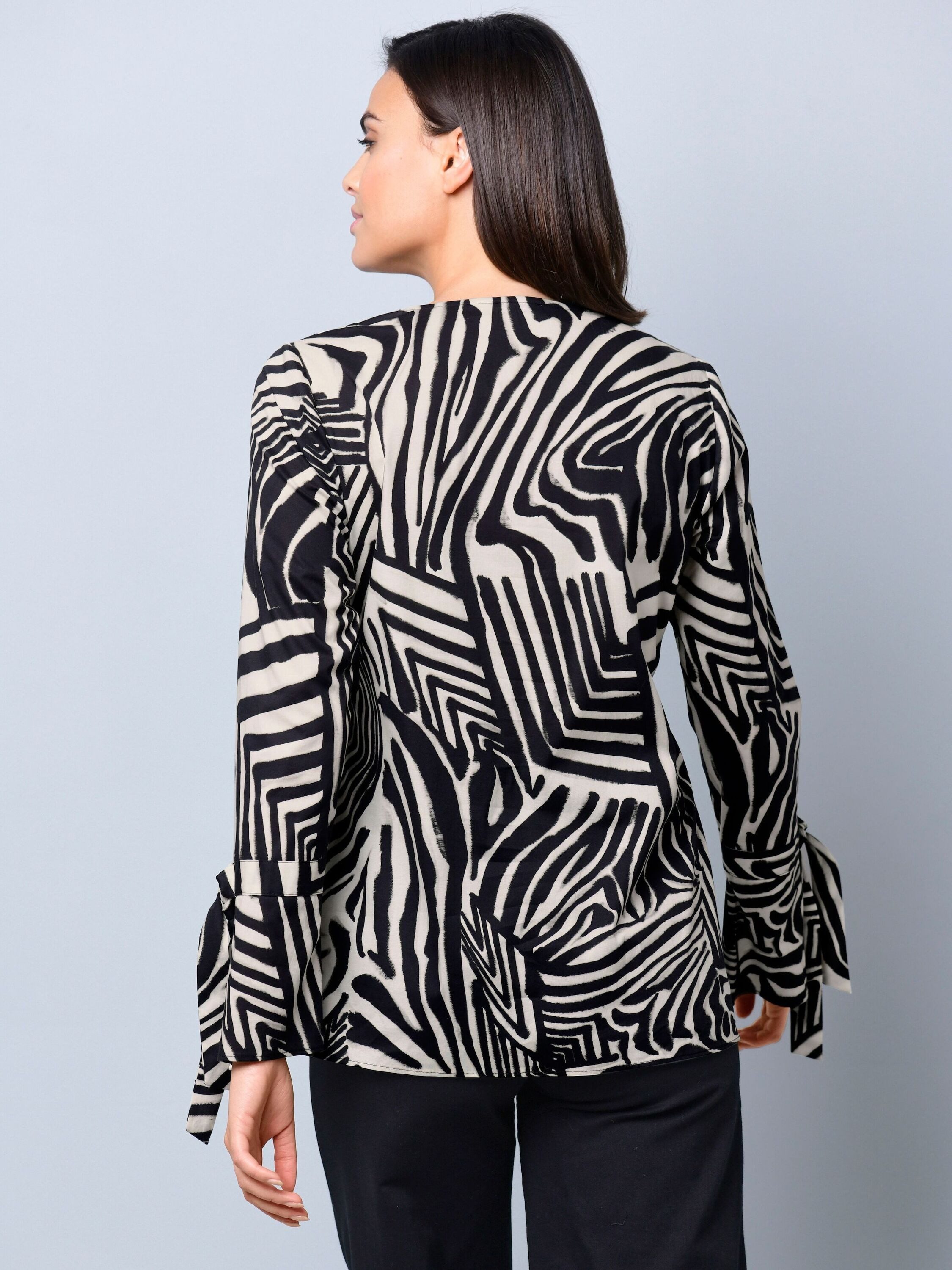 Alba Moda Hemdbluse Moderne Bluse mit grafischem Muster