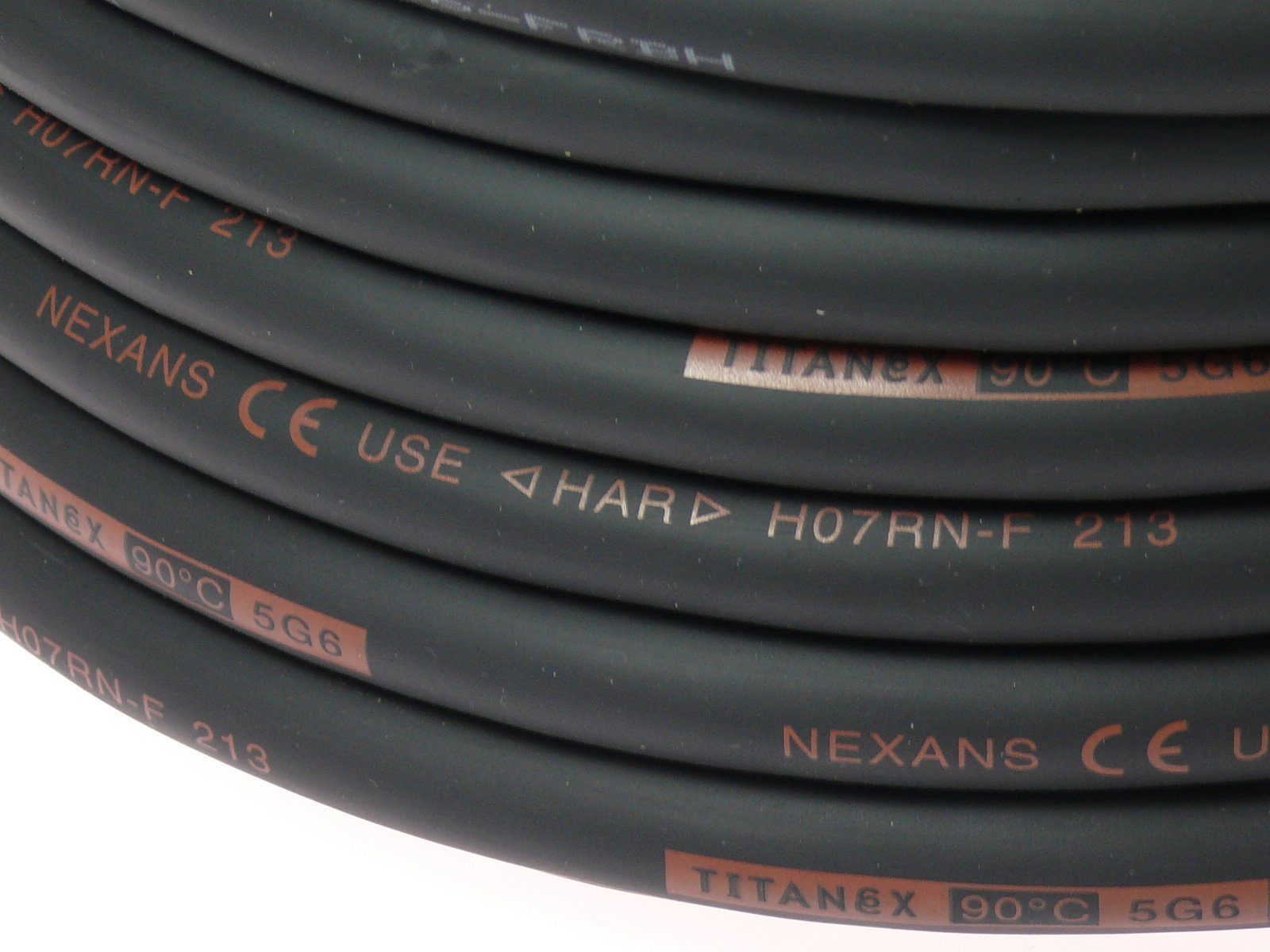 Titanex TITANEX H07RN-F 5x6 5G6 Gummischlauchleitung 5m Elektro-Kabel, (500 cm)