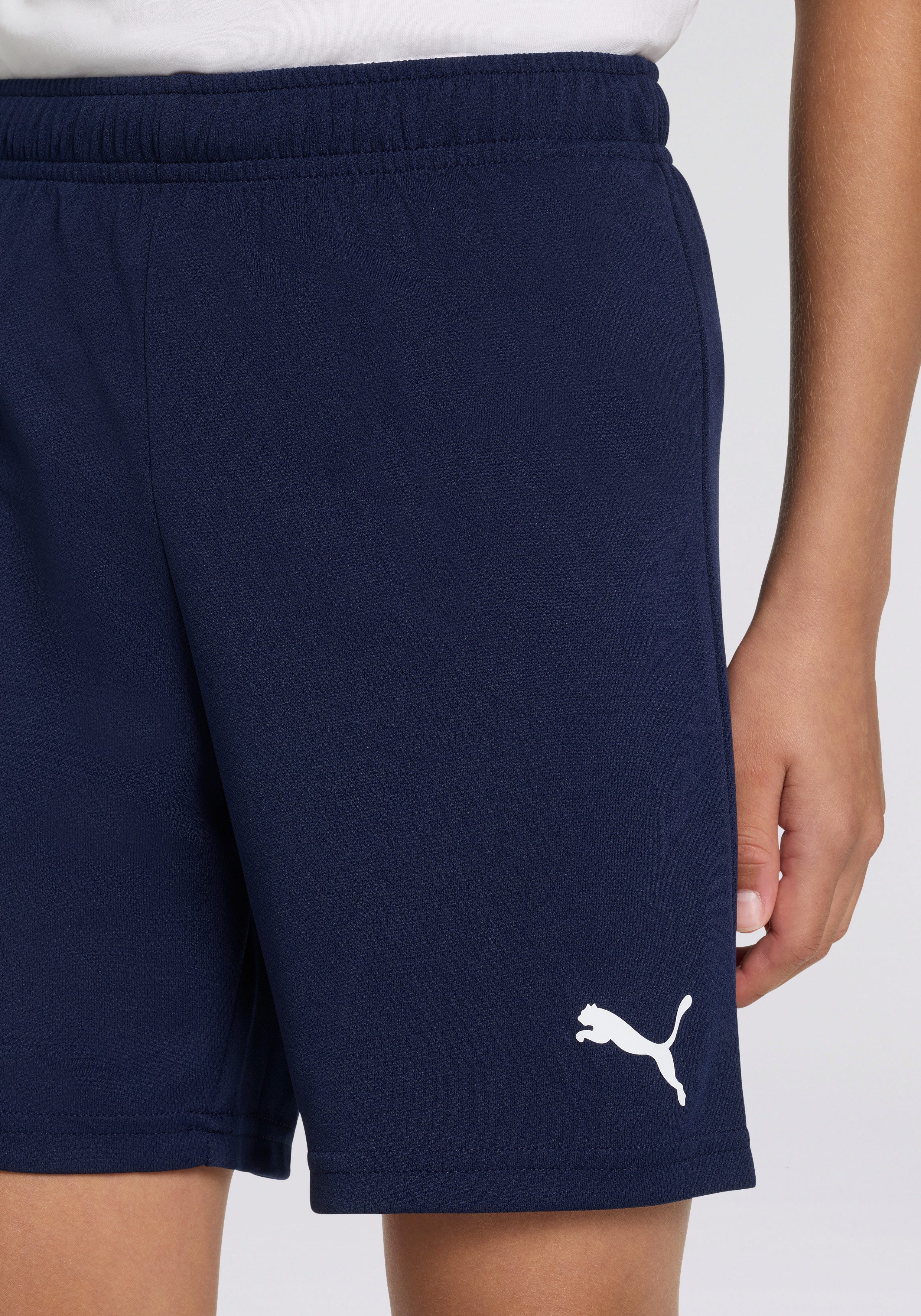PUMA Trainingsshorts TEAMRISE SHORT JR aus Netzmaterial, mit DryCELL Technologie, kniefreier Schnitt – Bild 3 von 5