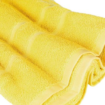 StickandShine Handtuch Handtücher Badetücher Saunatücher Duschtücher Gästehandtücher in Gelb zur Wahl 100% Baumwolle 500 GSM