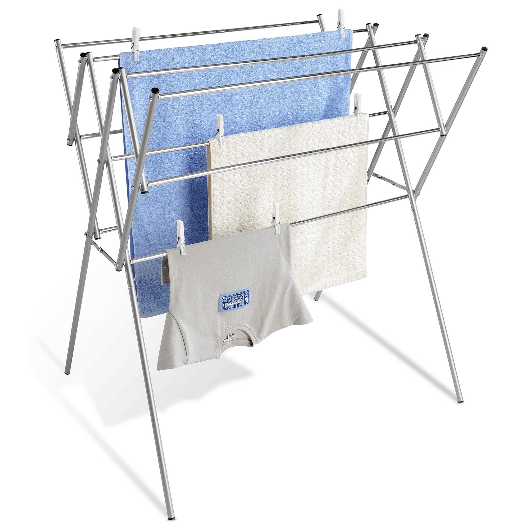 Maximex Wäscheständer Teleskop, ausziehbarer Wäschetrockner aus Edelstahl, günstig online kaufen