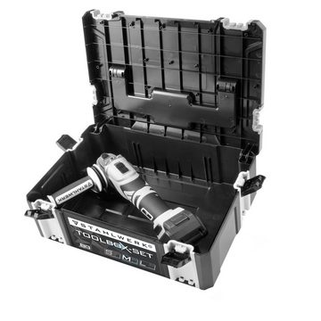 STAHLWERK Werkzeugbox Universal Toolbox Größe M 443 x 310 x 151 mm, stapelbare Systembox, Werkzeugkiste, Werkzeugkoffer
