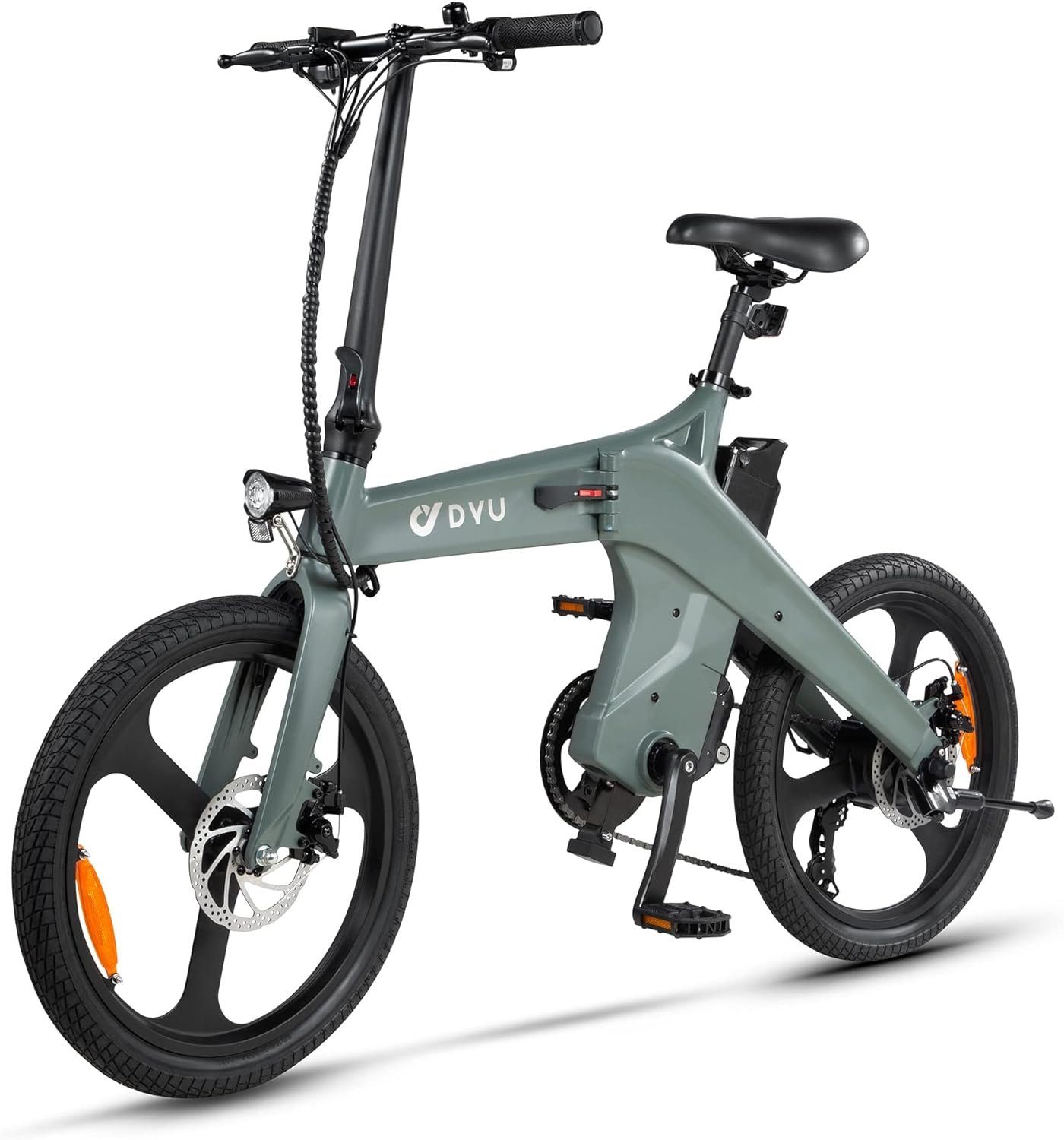 ombar E-Bike 20"Elektrofahrrad für Damen und Herren mit 7-Gang-Shimano-Schaltwerk, 7 Gang grün