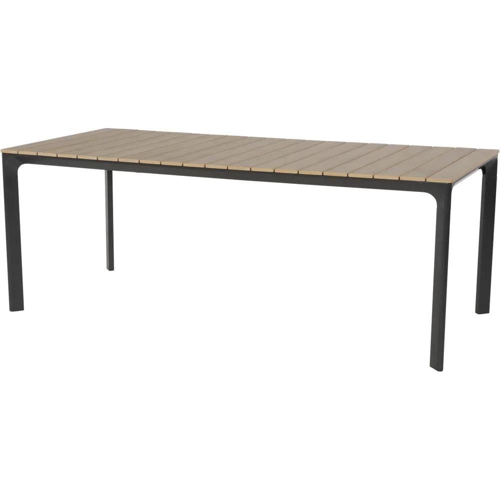 Gartentisch Arezzo Tisch Polywood Aluminium Natur Anthrazit 200 x 90 x 74 cm