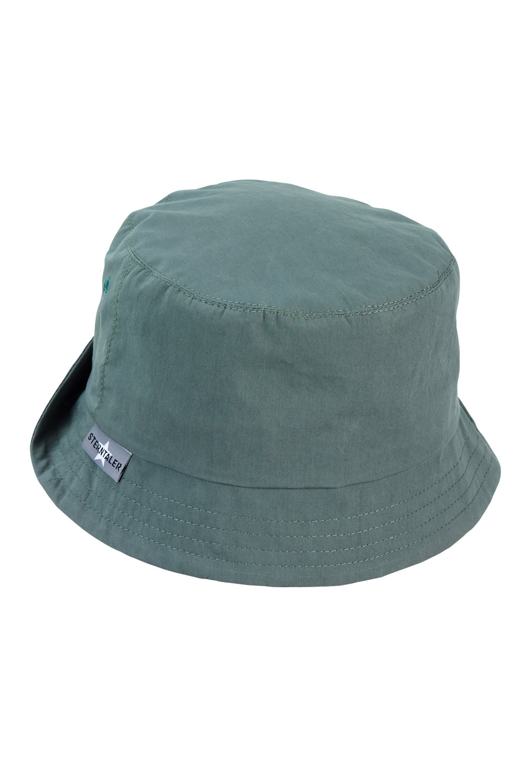 50+ Hut Sommerhut Beanie dunkelgrün Einfarbig) Baby mit UV-Popeline Sonnenhut Sterntaler® Krempe (1-St., breiter UV-Schutz mit aus