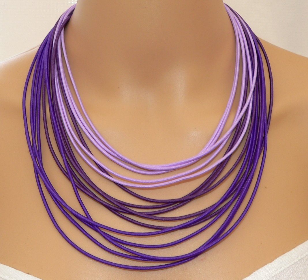 traumschmuck Statementkette 393f Halskette Collier Statement Textil mehrrei günstig online kaufen