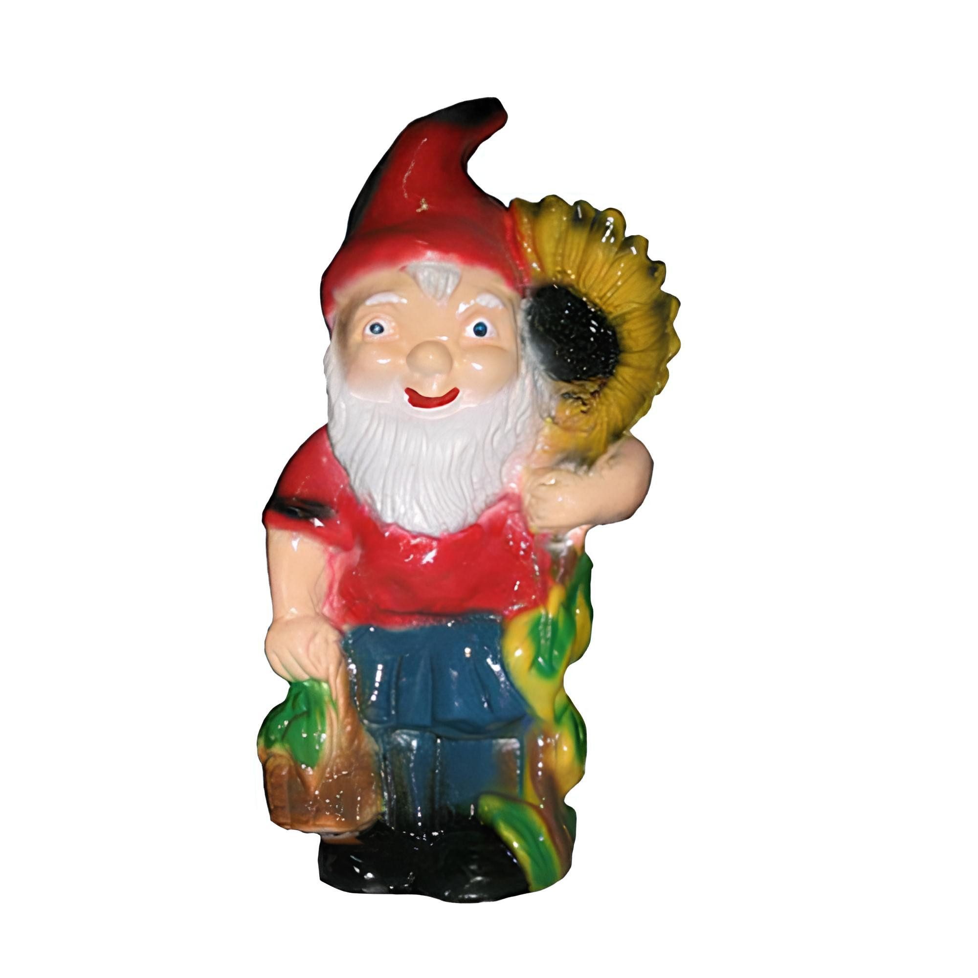 JVmoebel Gartenzwerg Handgefertigte Gartenzwerg-Figur aus wetterfestem Polyresin, (Skulptur M17-40cm), Made in Europa