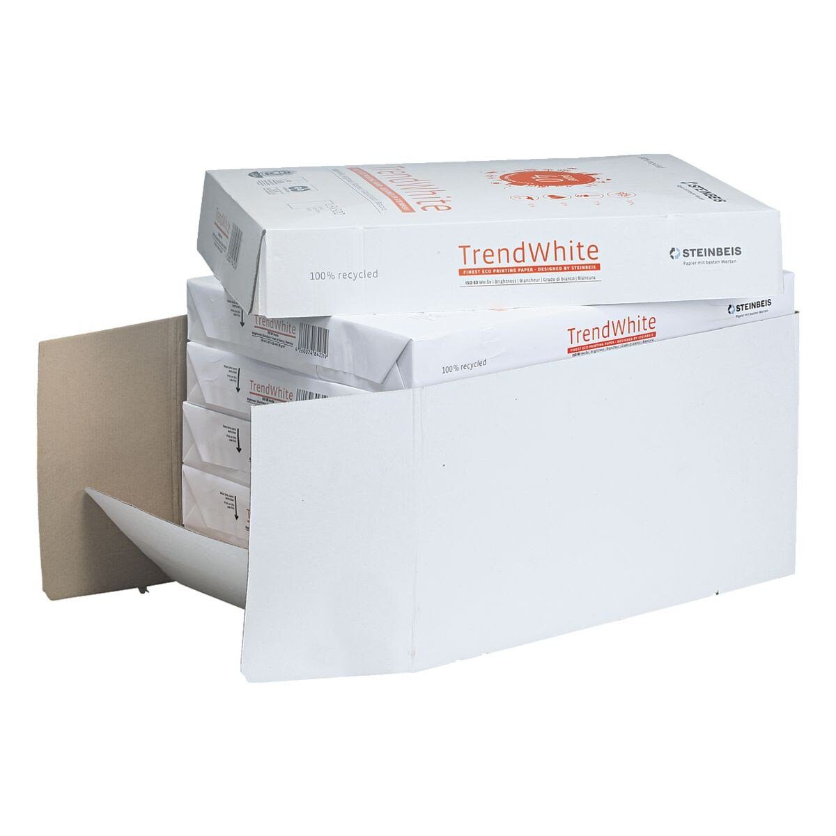 A3, Blatt Recyclingpapier STEINBEIS 80 DIN 80 g/m², White, 500 Format CIE, Trend