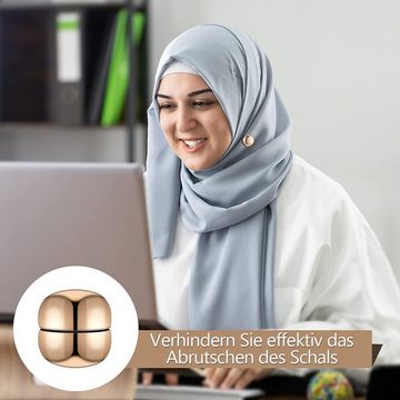 zggzerg Broschen Set 8 Stk Hijab magnetische Pins, Magnetischer Hijab Clip Keine Lochstifte (8-tlg)