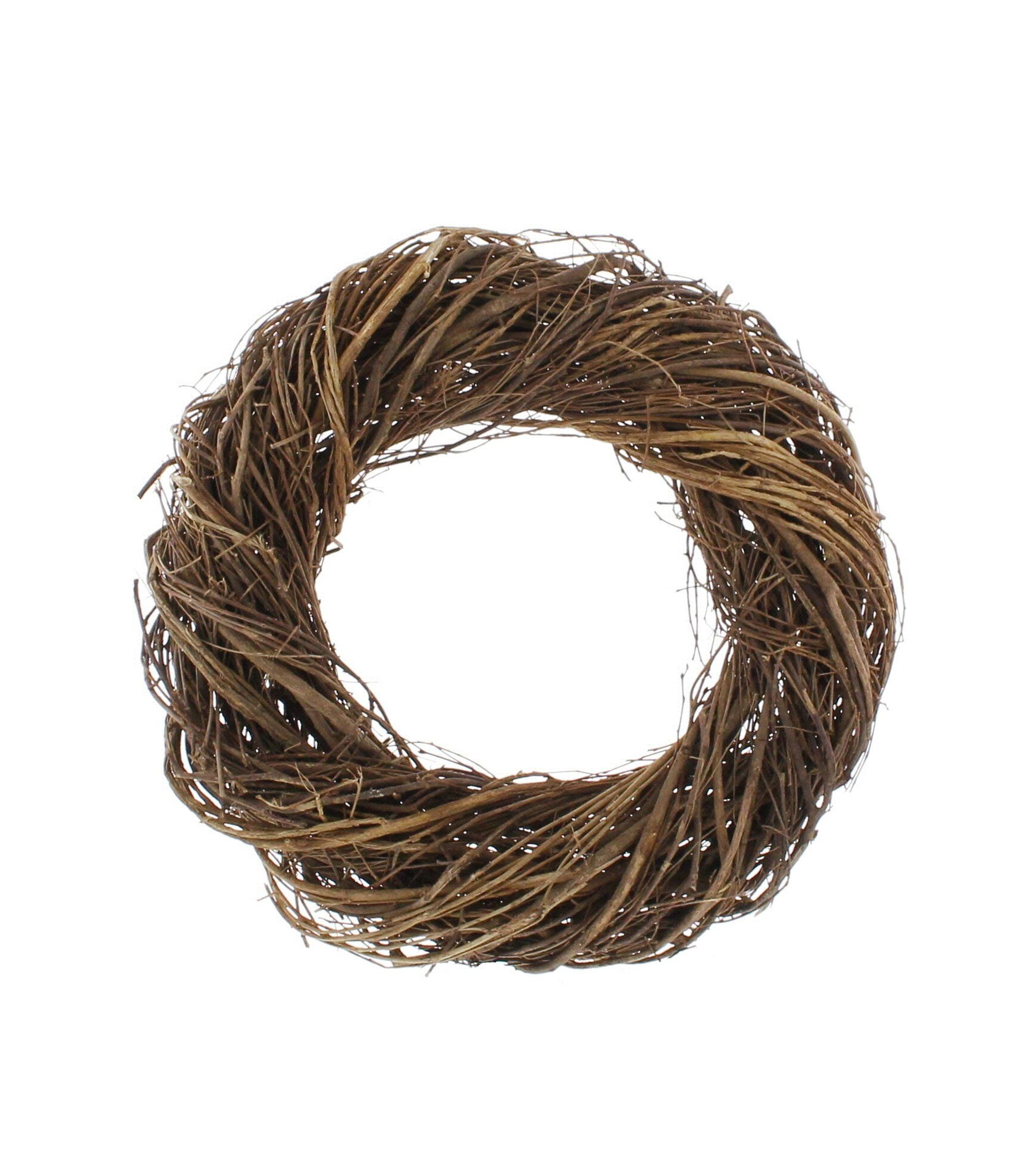 Dekoleidenschaft Dekokranz aus Reisig, Ø 47 cm, braun, großer Reisigkranz, Naturkranz, Türkranz, Wandkranz, Fensterkranz, Tischkranz, Kranz für Drinnen und Drau – Bild 4 von 5
