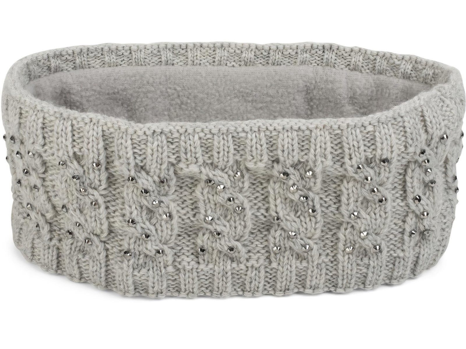 Stirnband Stirnband mit Zopfmuster & Strass